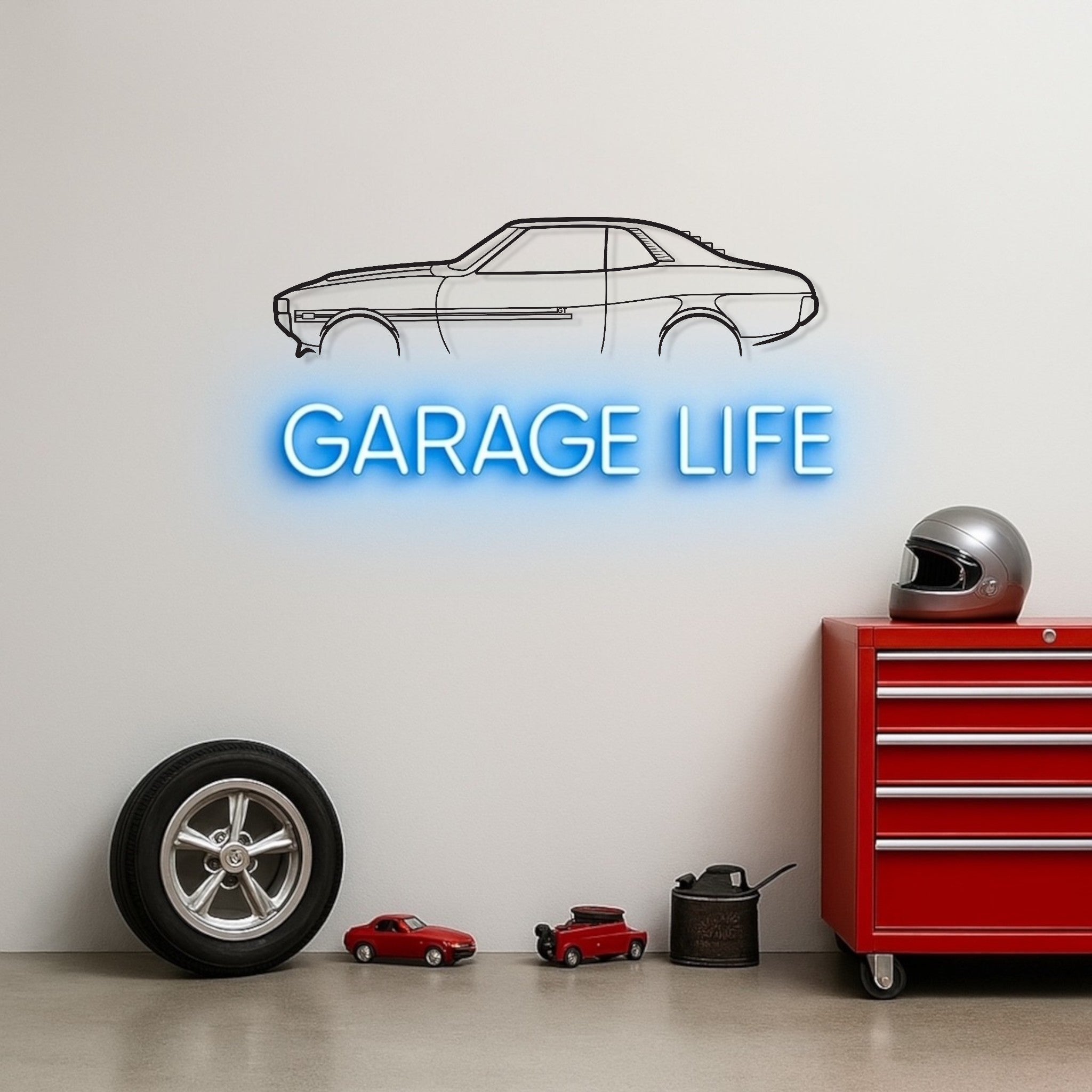 Toyota Celica RA23 Metal Wall Art Silhouette