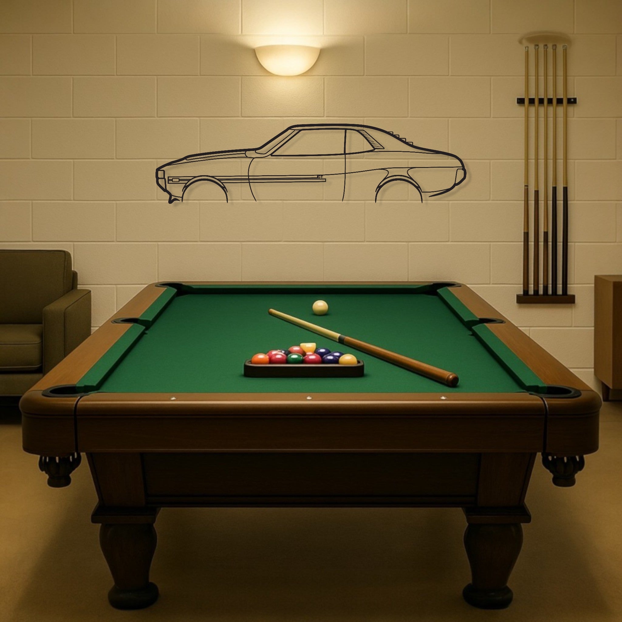 Toyota Celica RA23 Metal Wall Art Silhouette