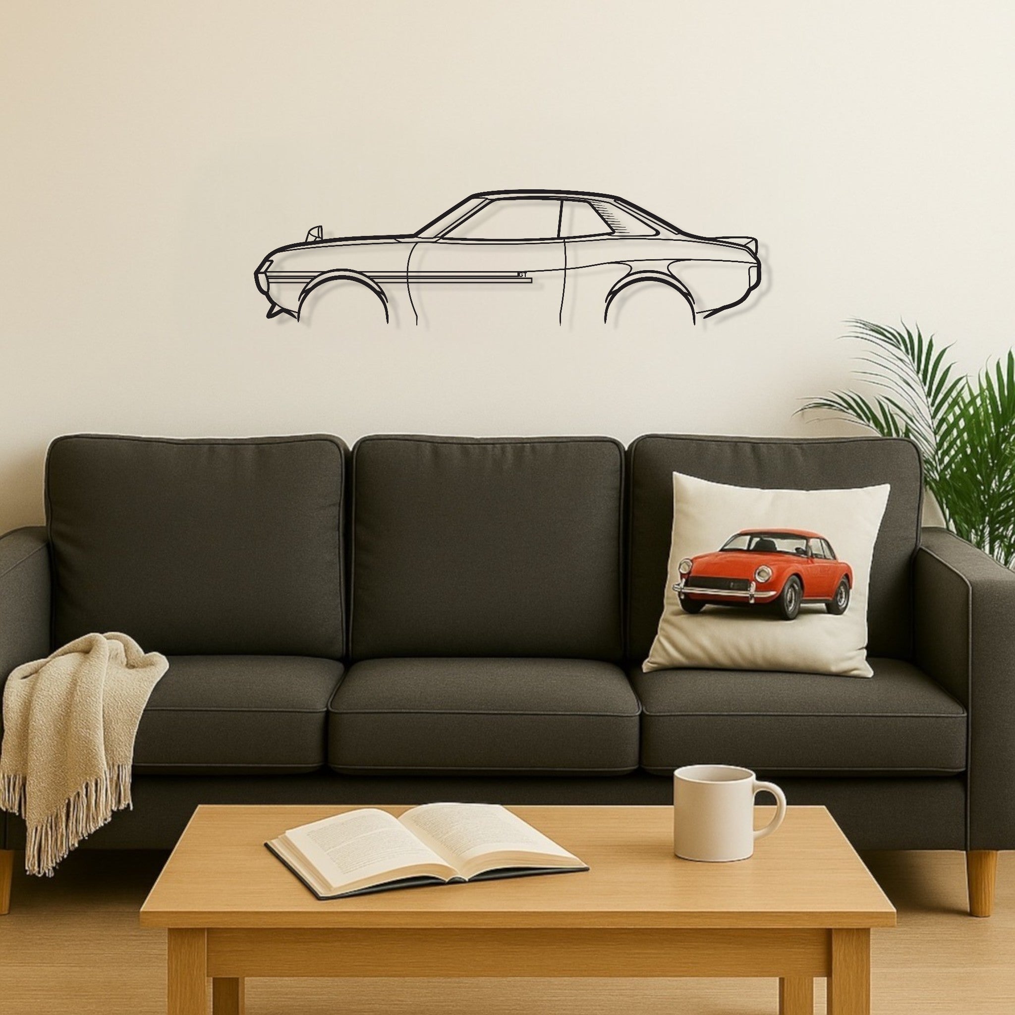 Toyota Celica TA22 GT Metal Wall Art Silhouette