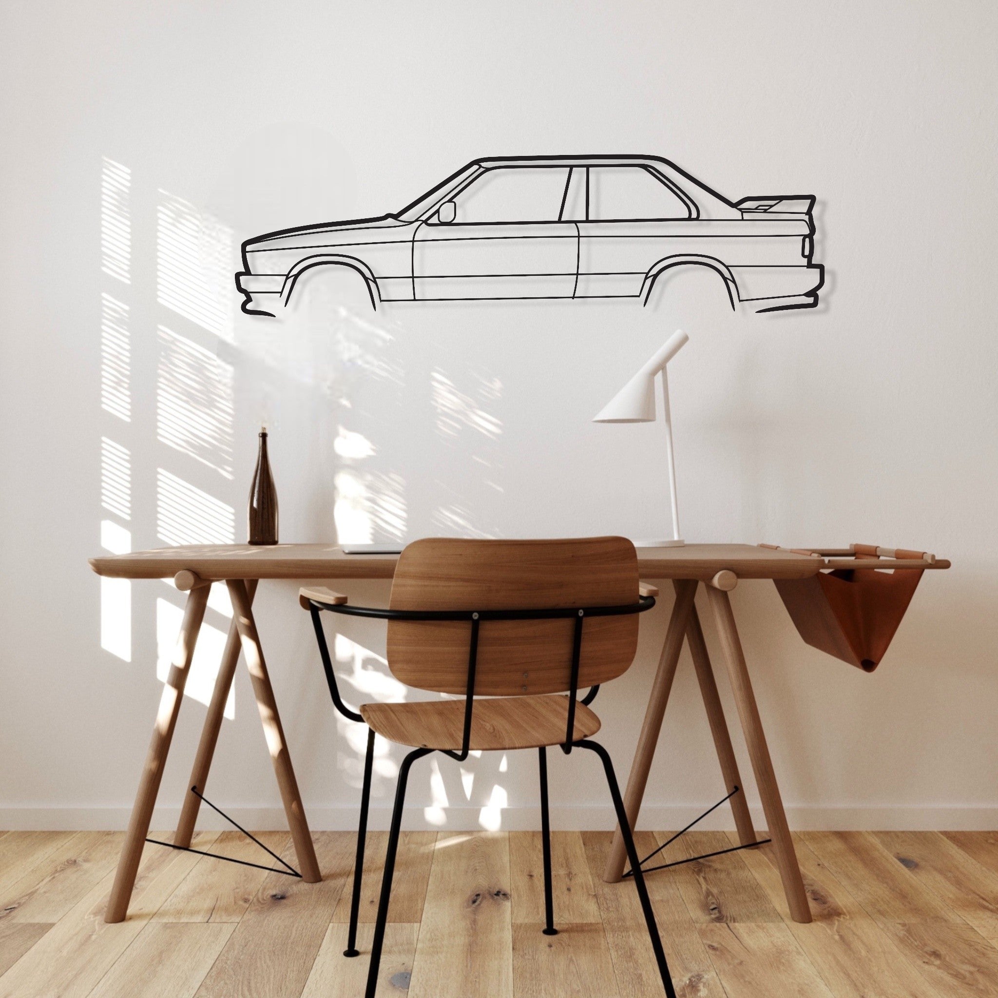 BMW E30 Metal Silhouette Car Wall Art
