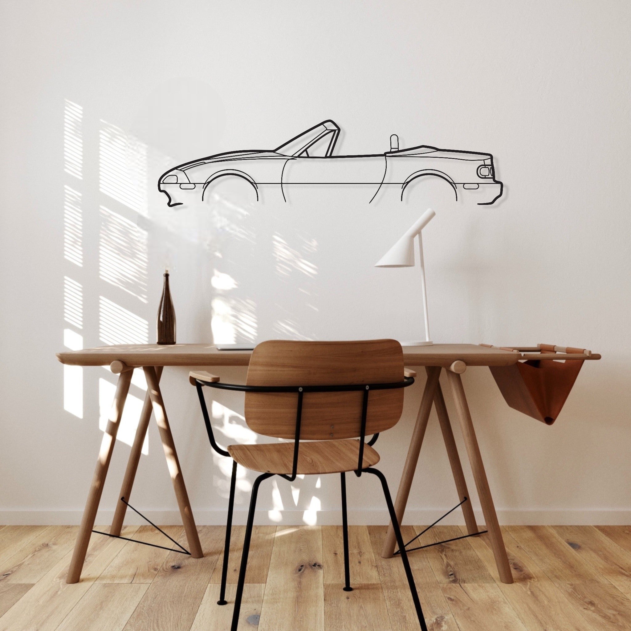 Mazda Miata MX5 NA 1990-1997 Metal Wall Art Silhouette