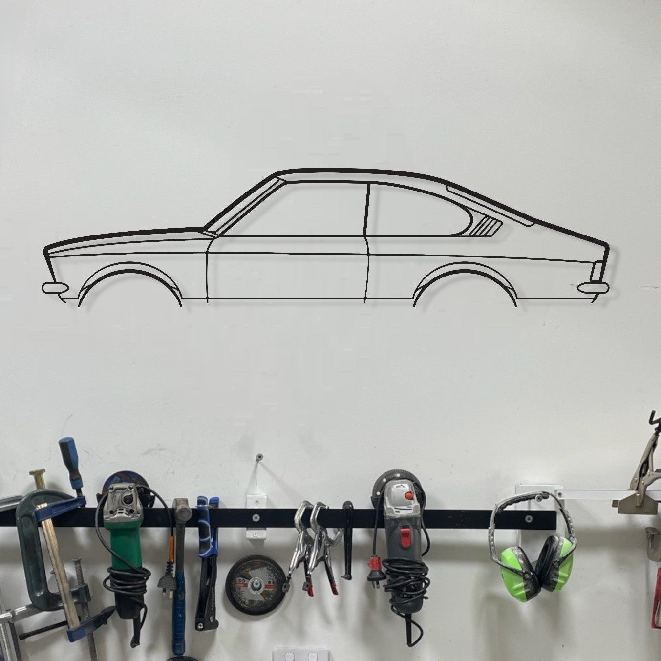 Holden Gemini TD Coupe Metal Wall Art Silhouette