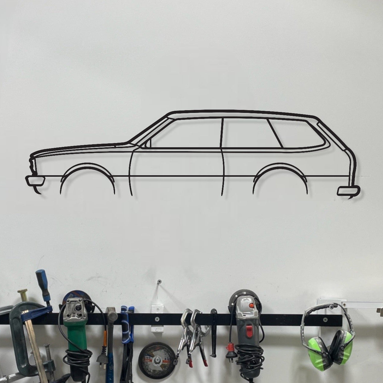 Toyota Corolla KE36 2D Wagon Metal Wall Art Silhouette