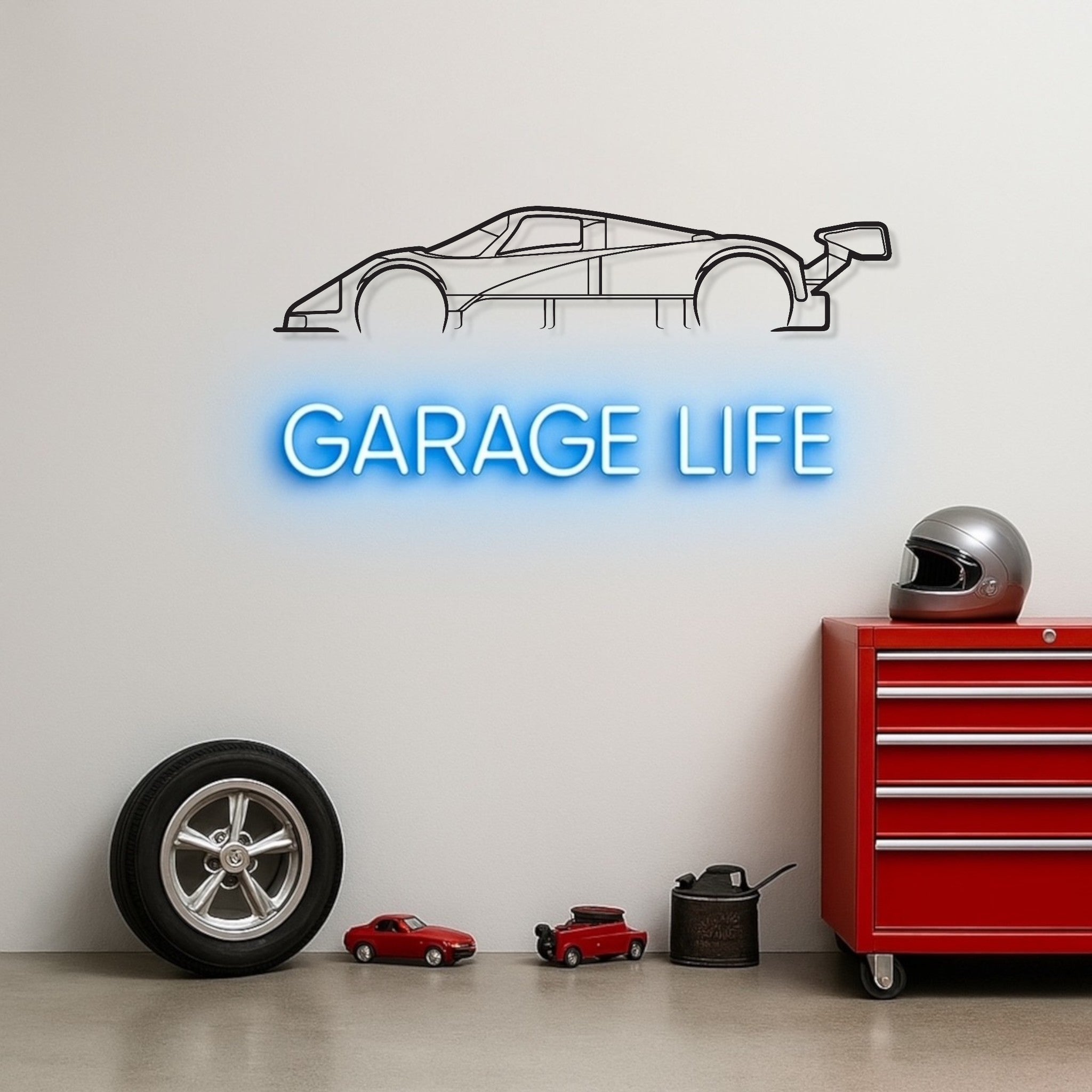 Mazda 787B Metal Wall Art Silhouette