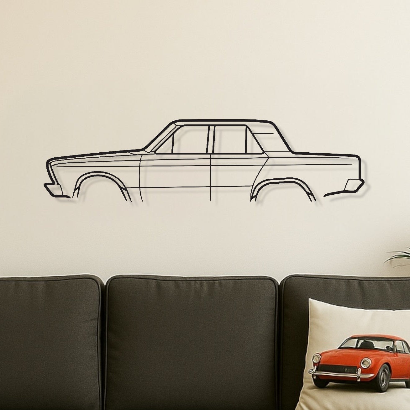Chrysler Valiant 1966 Metal Wall Art Silhouette