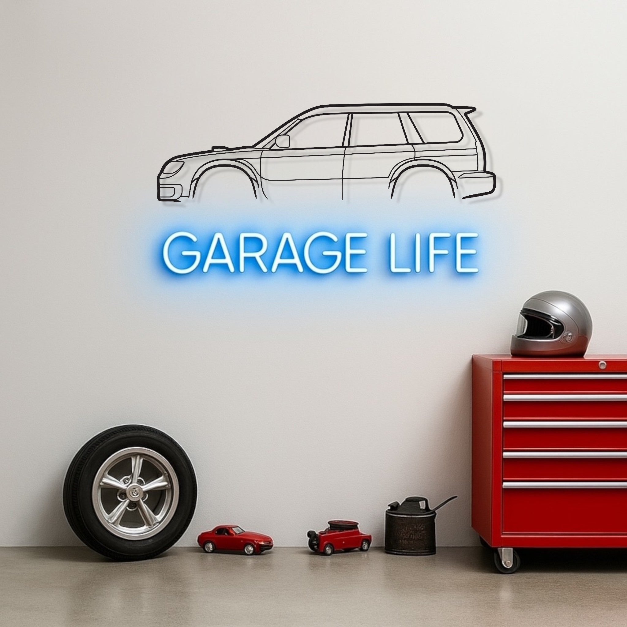 Subaru Forester Metal Wall Art Silhouette