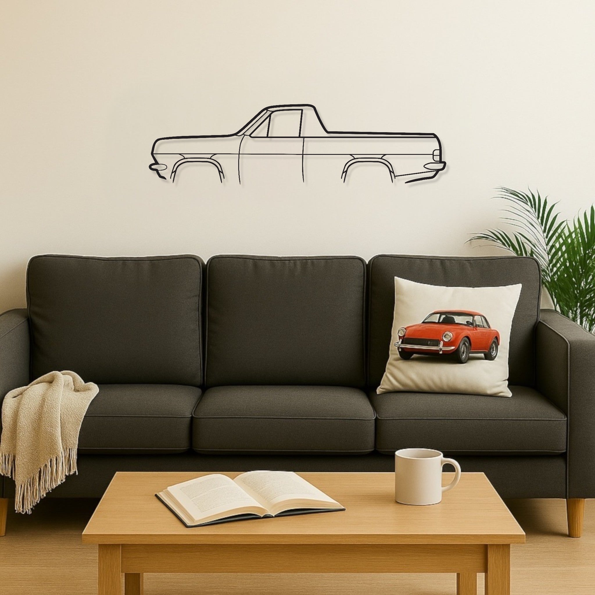 Holden HR UTE Metal Wall Art Silhouette