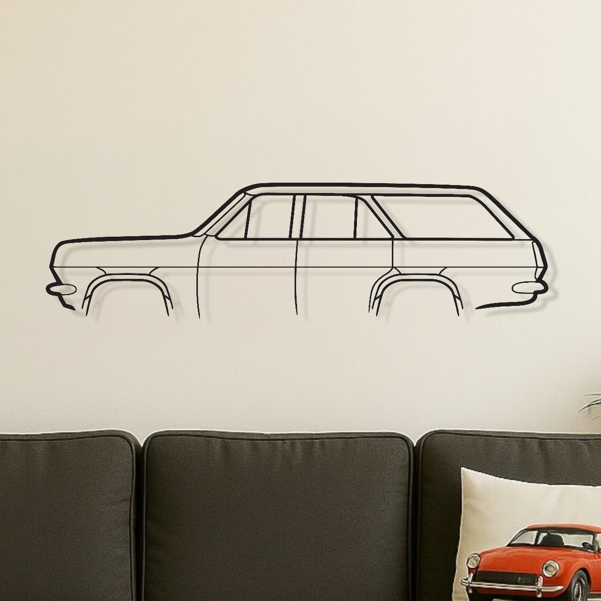 Holden HR Wagon Metal Wall Art Silhouette