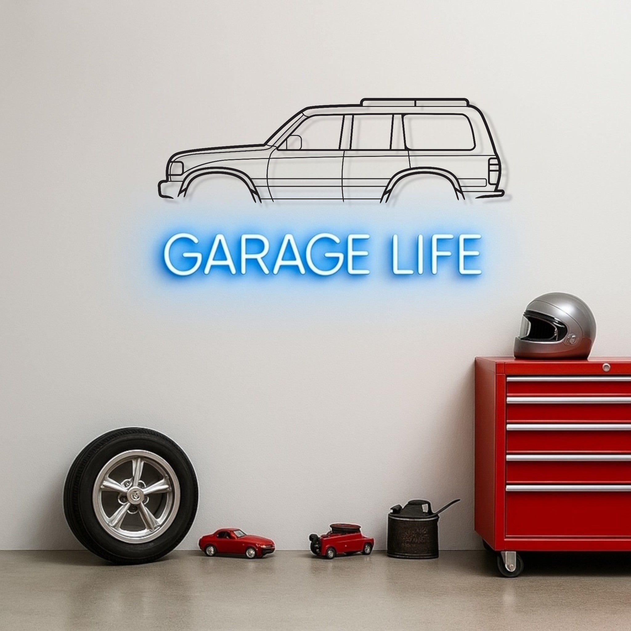 Toyota Land Cruiser FJ80 Metal Wall Art