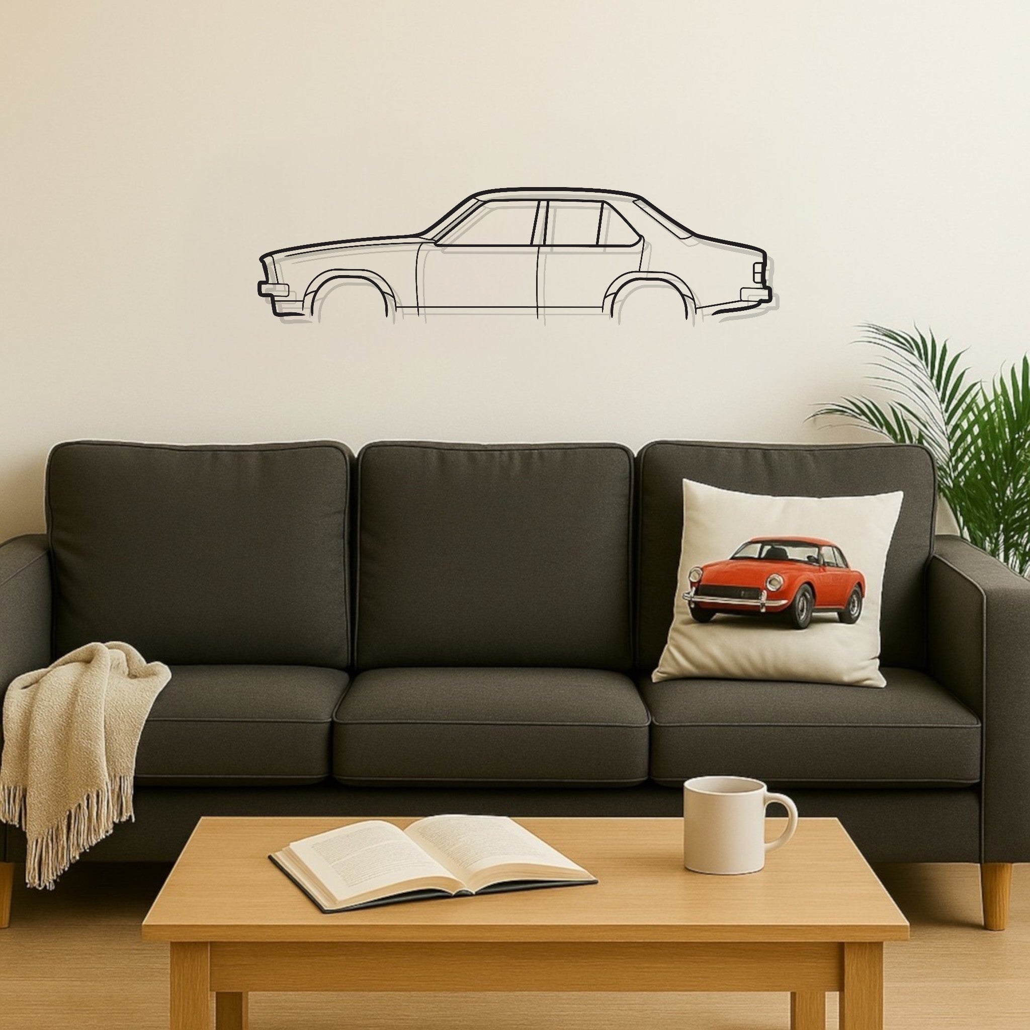 Holden Torana LX Sedan Metal Wall Art Silhouette
