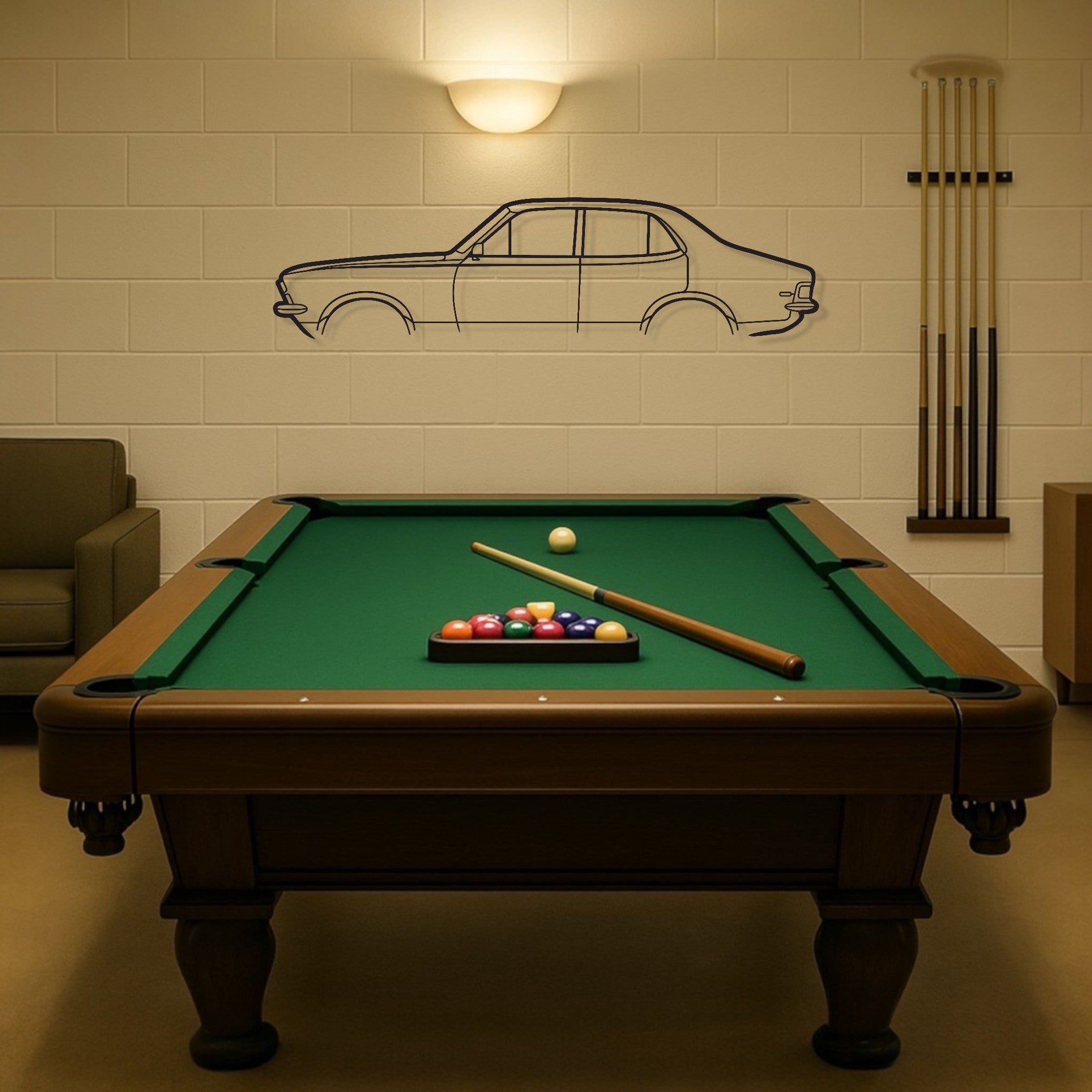 Holden Torana LC 4 Door Metal Wall Art Silhouette