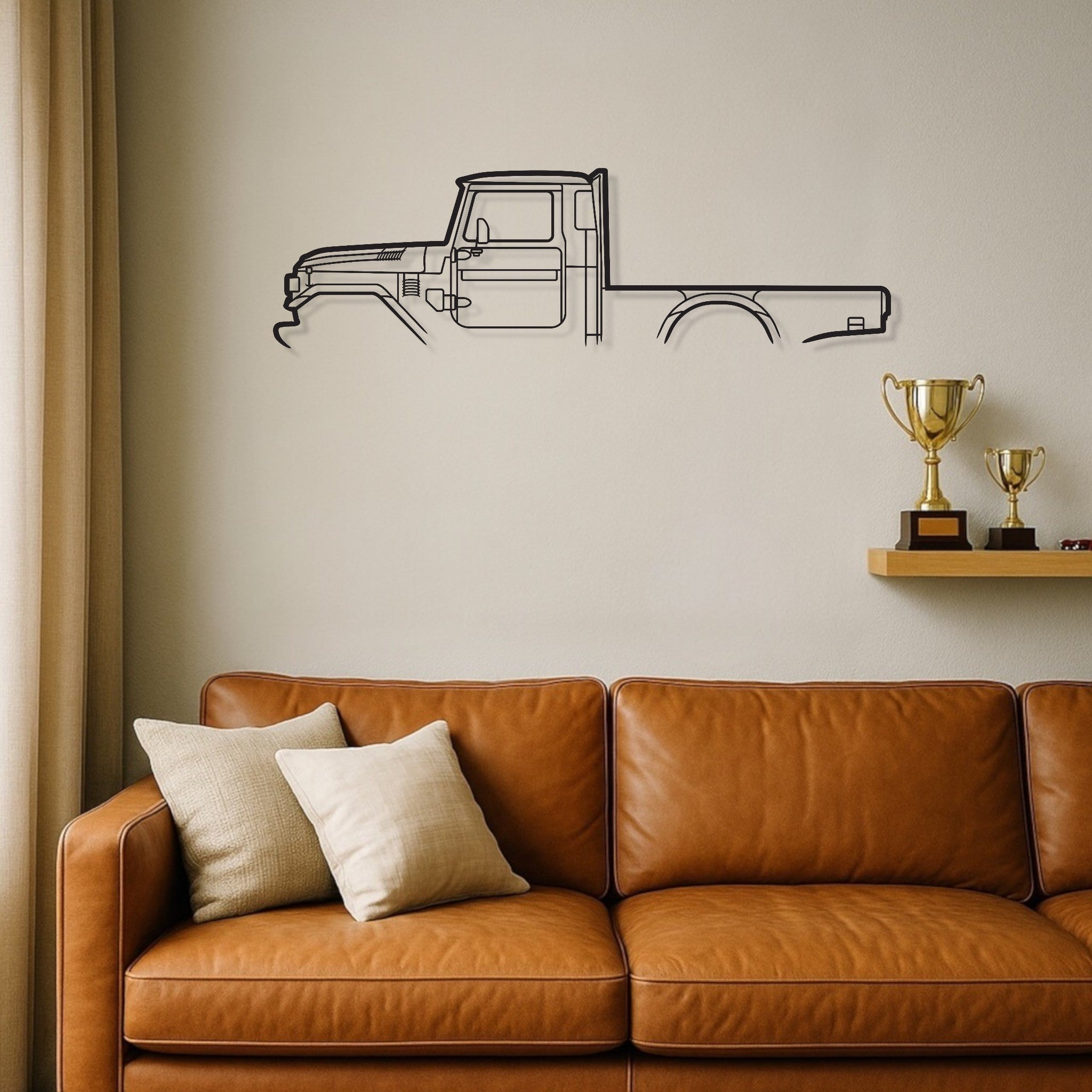 Toyota Land Cruiser 45 Series Flatbed Metal Wall Art