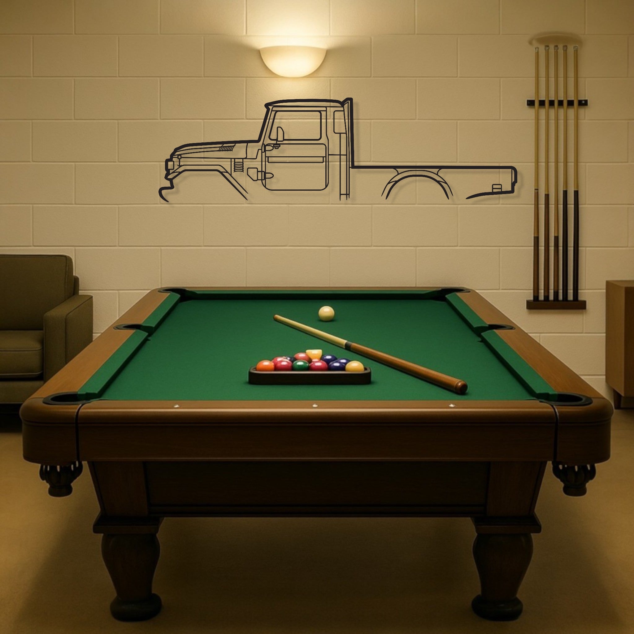 Toyota Land Cruiser 45 Series Flatbed Metal Wall Art