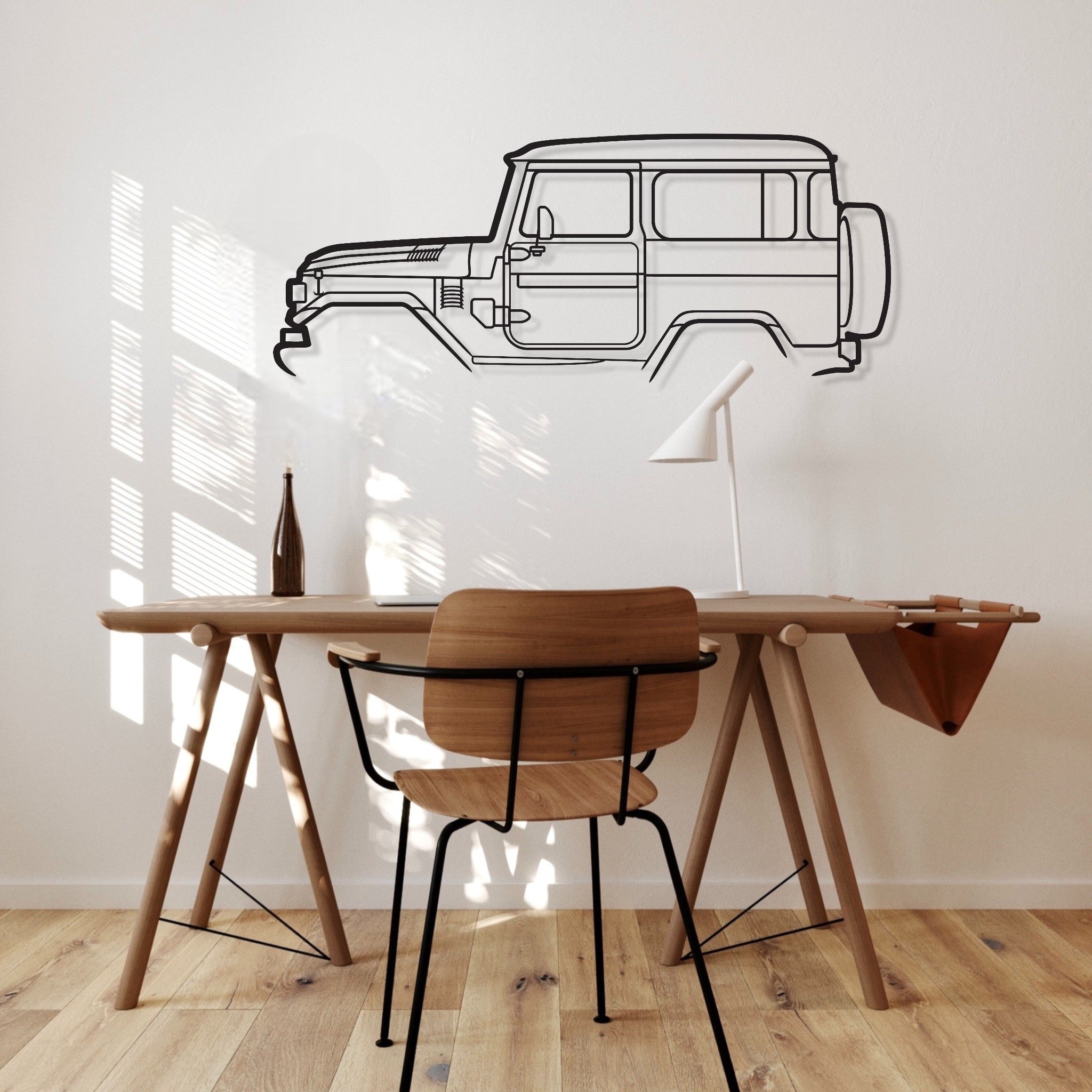 Toyota Land Cruiser FJ40 SWB Metal Wall Art Silhouette