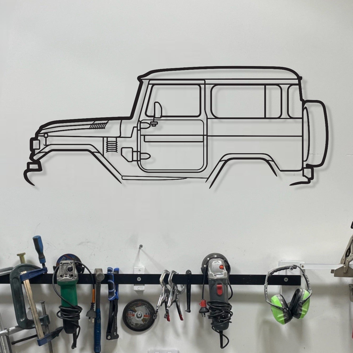 Toyota Land Cruiser FJ40 SWB Metal Wall Art Silhouette