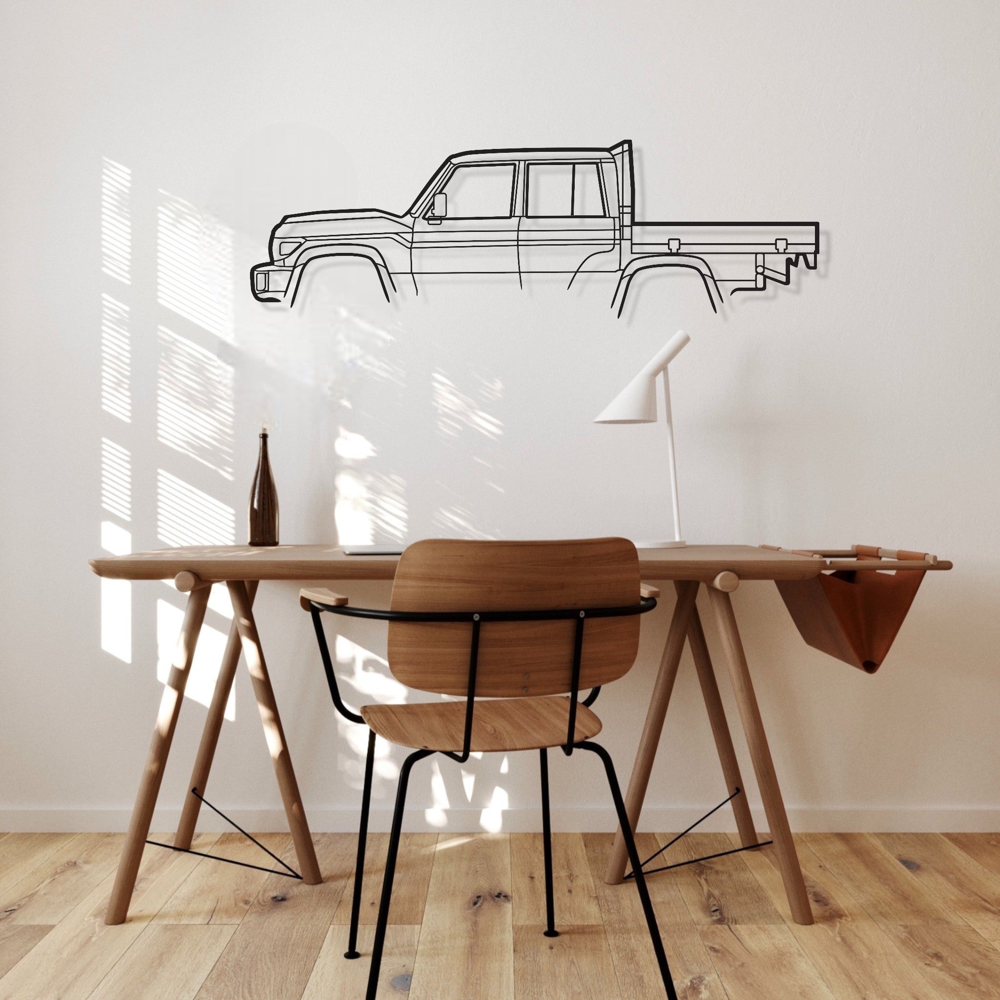 Toyota Land Cruiser 70 Series UTE Metal Wall Art Silhouette