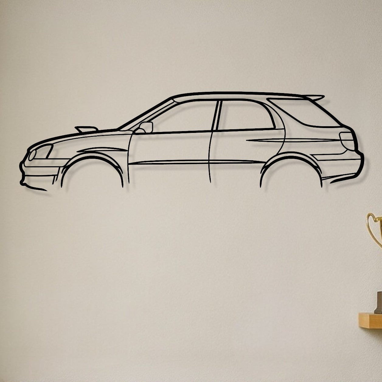 Subaru Impreza WRX 2004 Wagon Metal Wall Art Silhouette