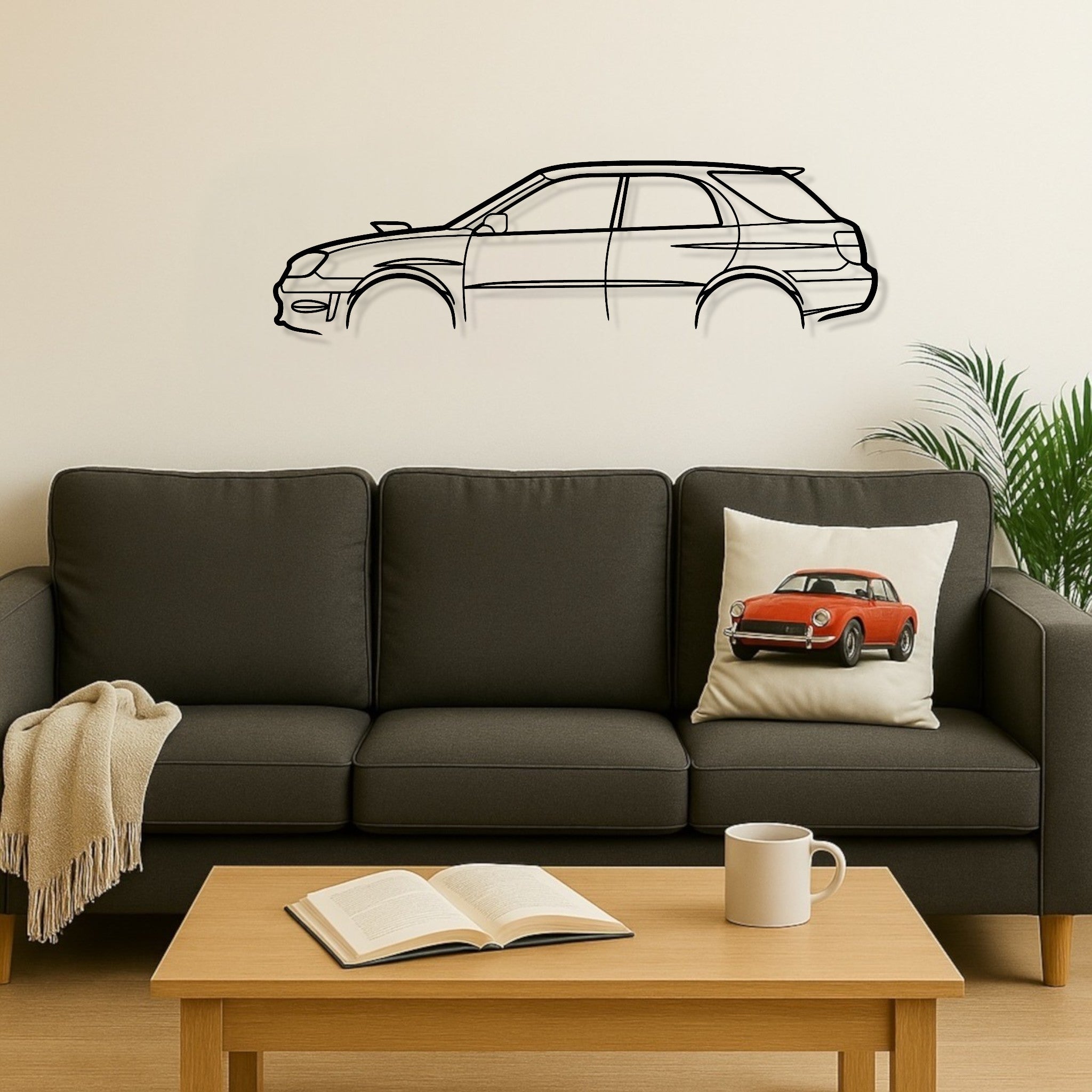 Subaru Impreza WRX 2006 Wagon Metal Wall Art Silhouette