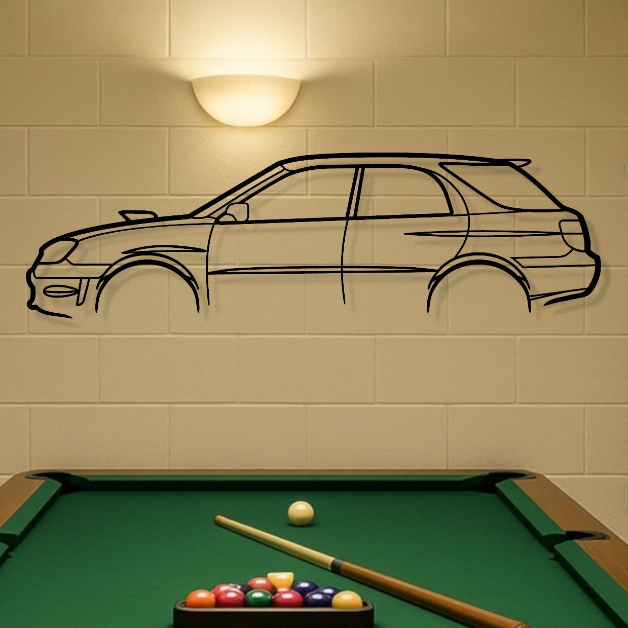 Subaru Impreza WRX 2006 Wagon Metal Wall Art Silhouette