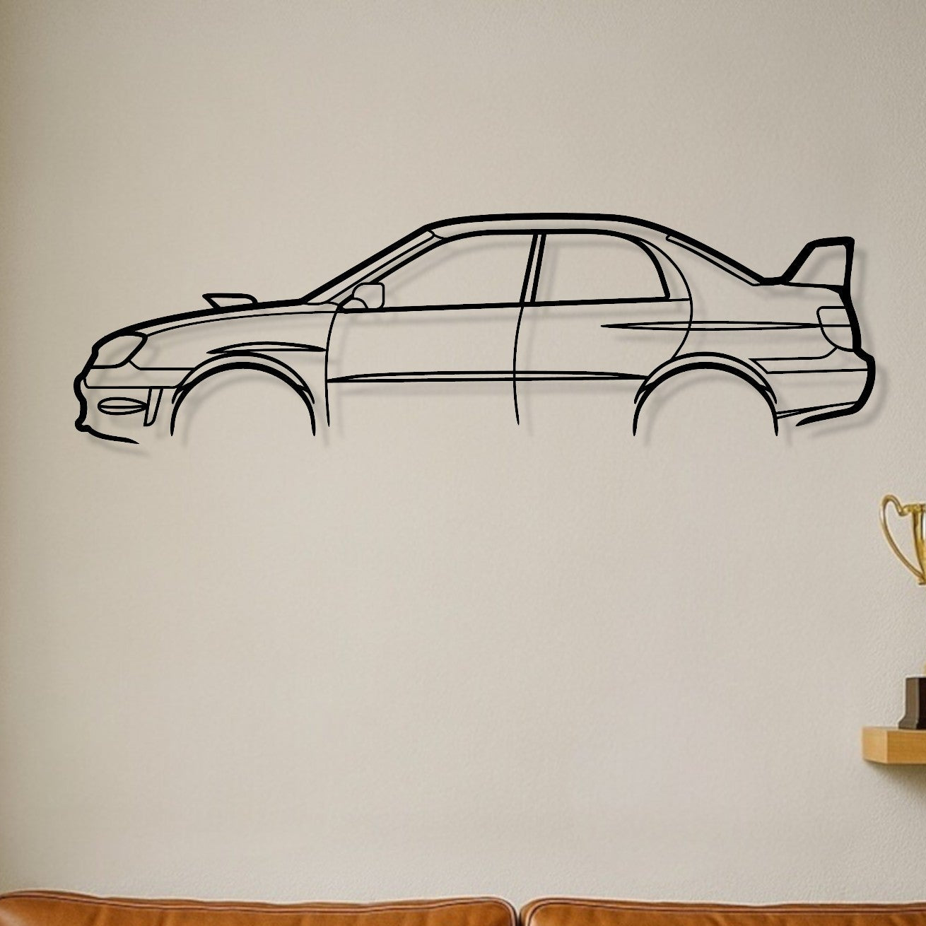 Subaru Impreza WRX STI 2006 Metal Wall Art Silhouette