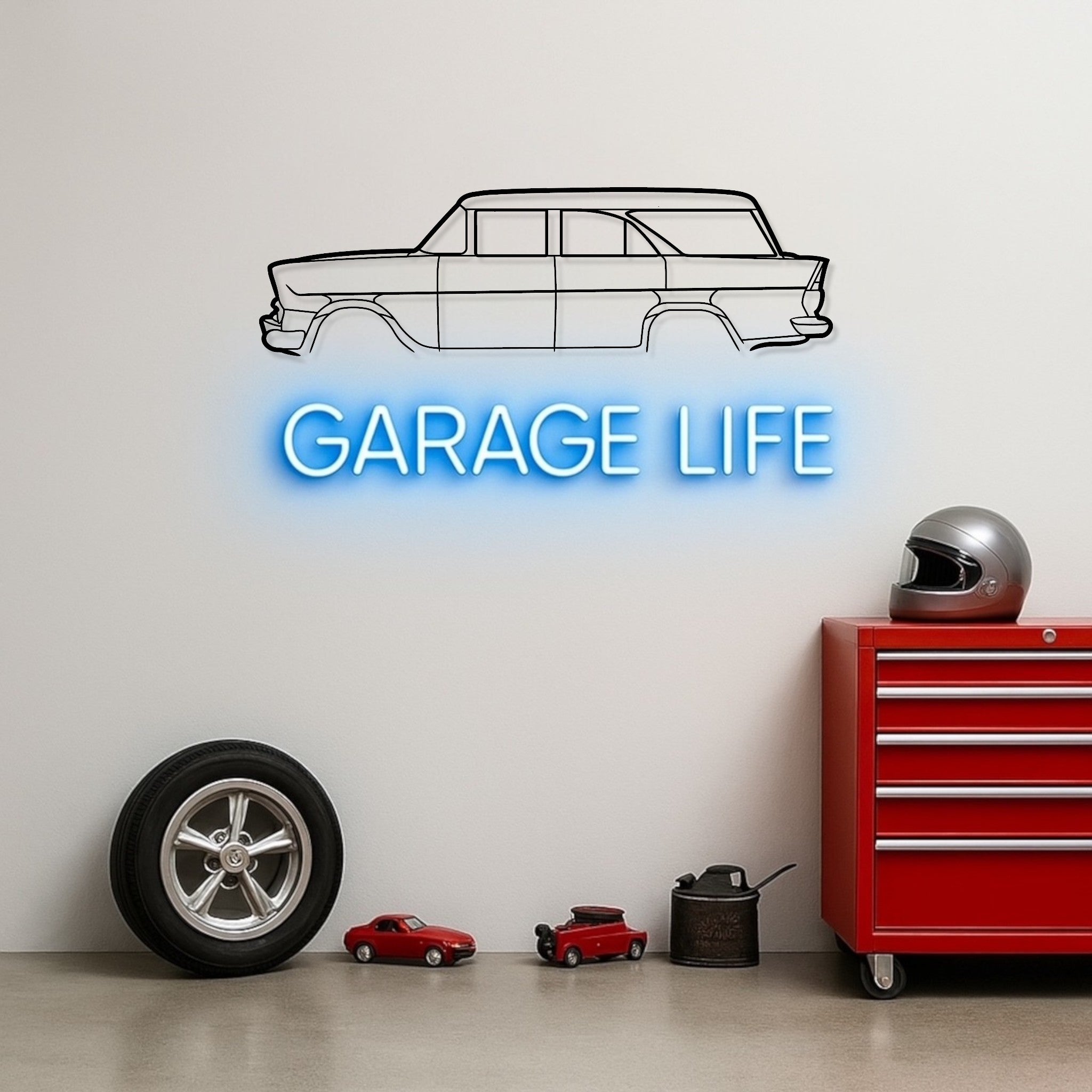 Holden EK Wagon 1962 Metal Wall Art Silhouette