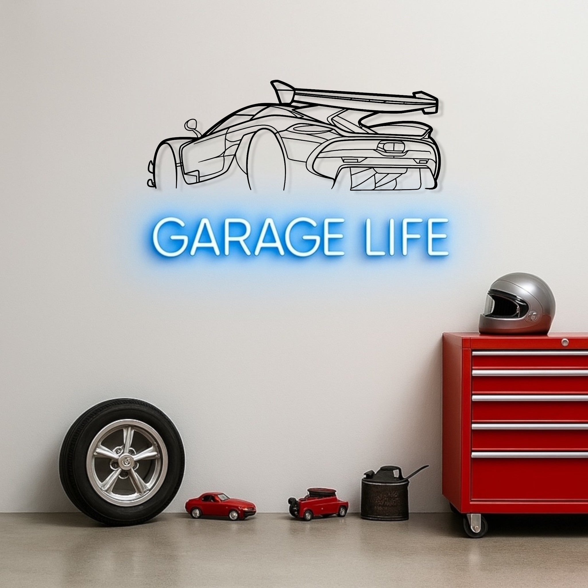 Koenigsegg Jesko Metal Wall Art Perspective Silhouette