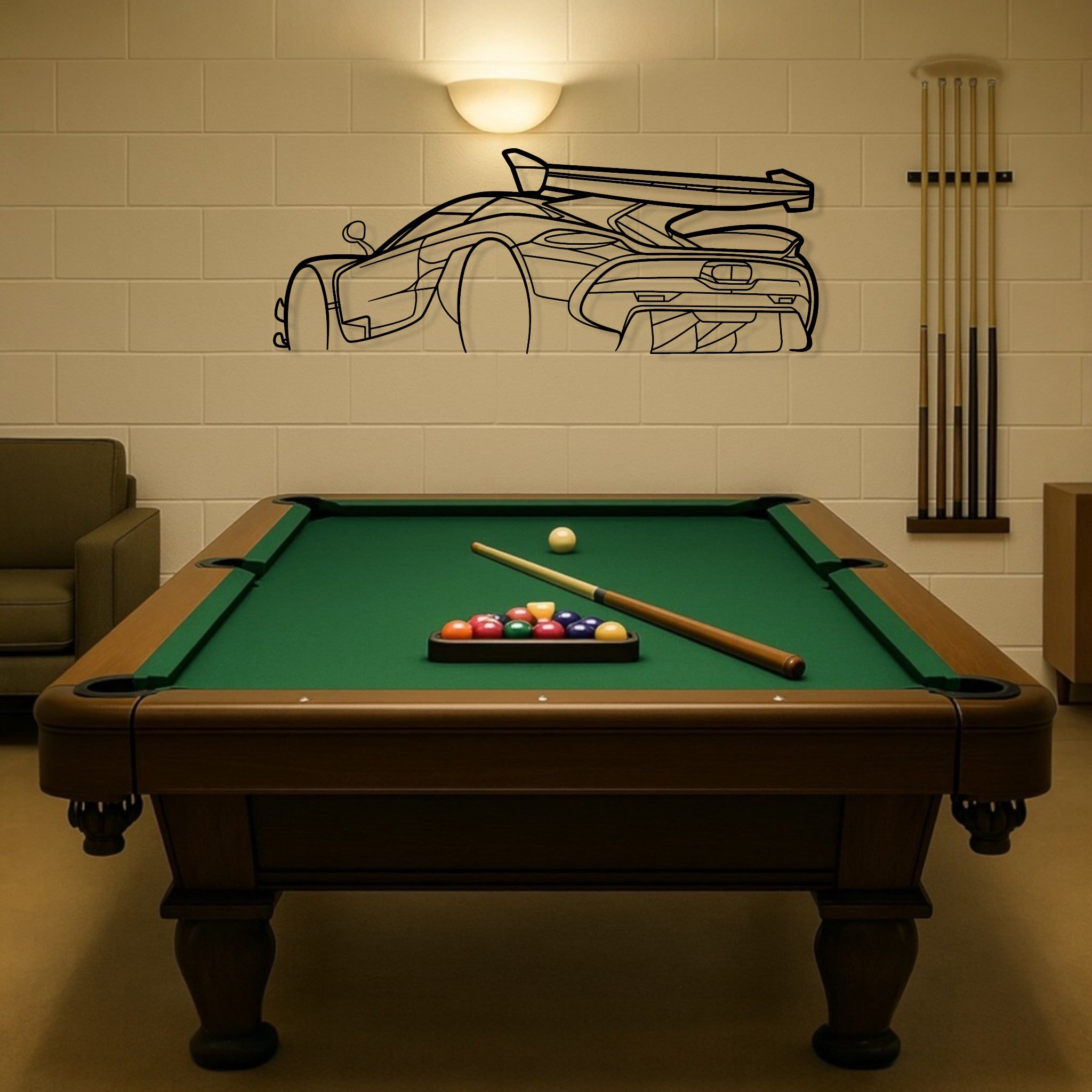 Koenigsegg Jesko Metal Wall Art Perspective Silhouette