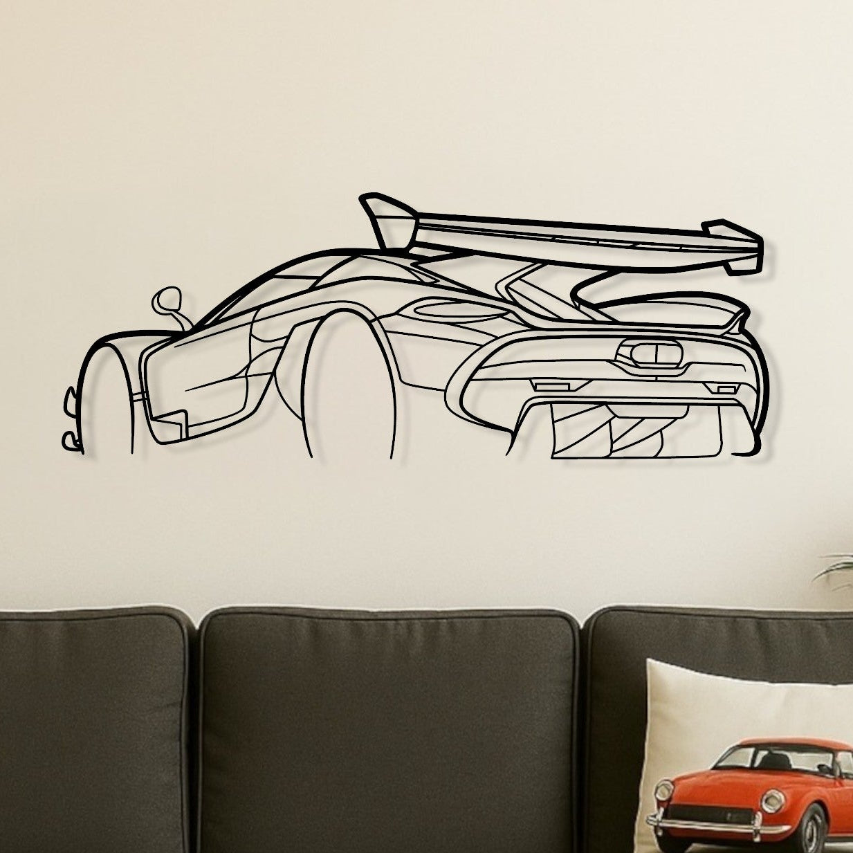 Koenigsegg Jesko Metal Wall Art Perspective Silhouette