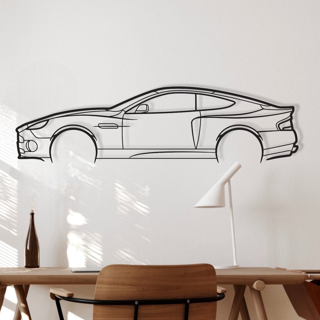 Aston Martin Vanquish 2005 metal wall art on bedroom, study wall