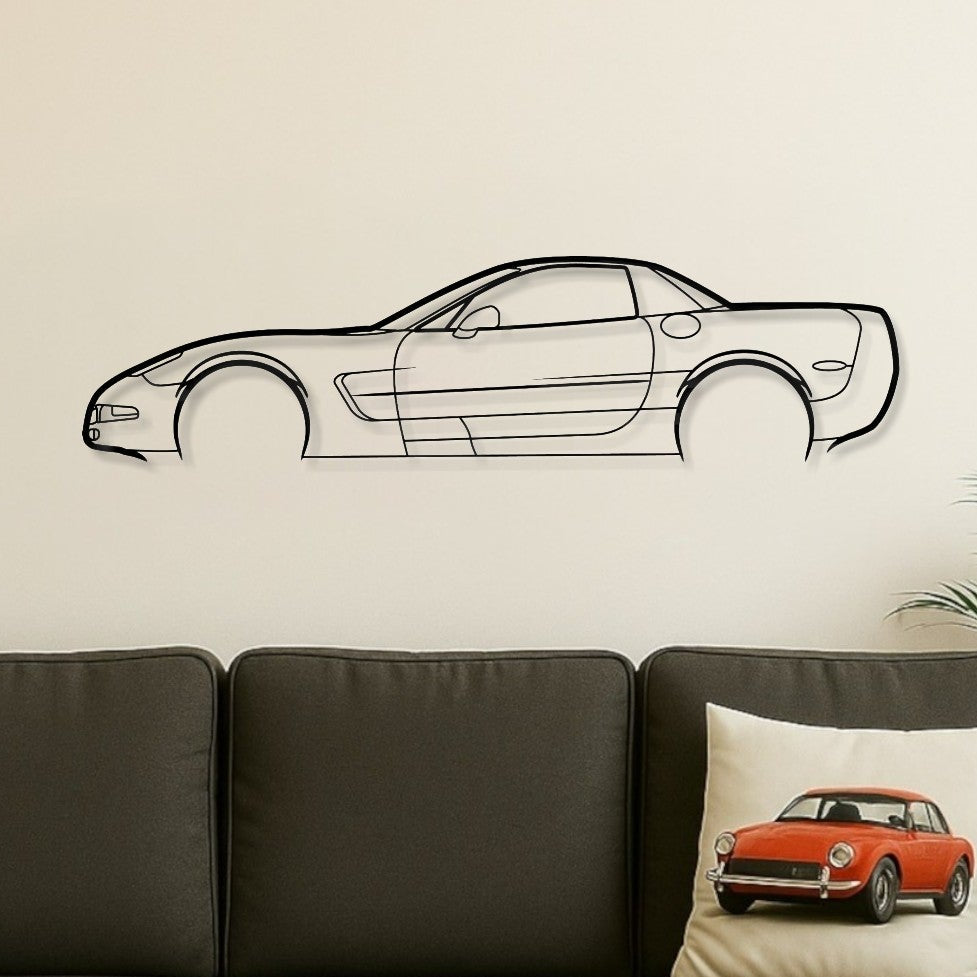 Chevrolet Corvette Z06 2004 Metal Wall Art Silhouette