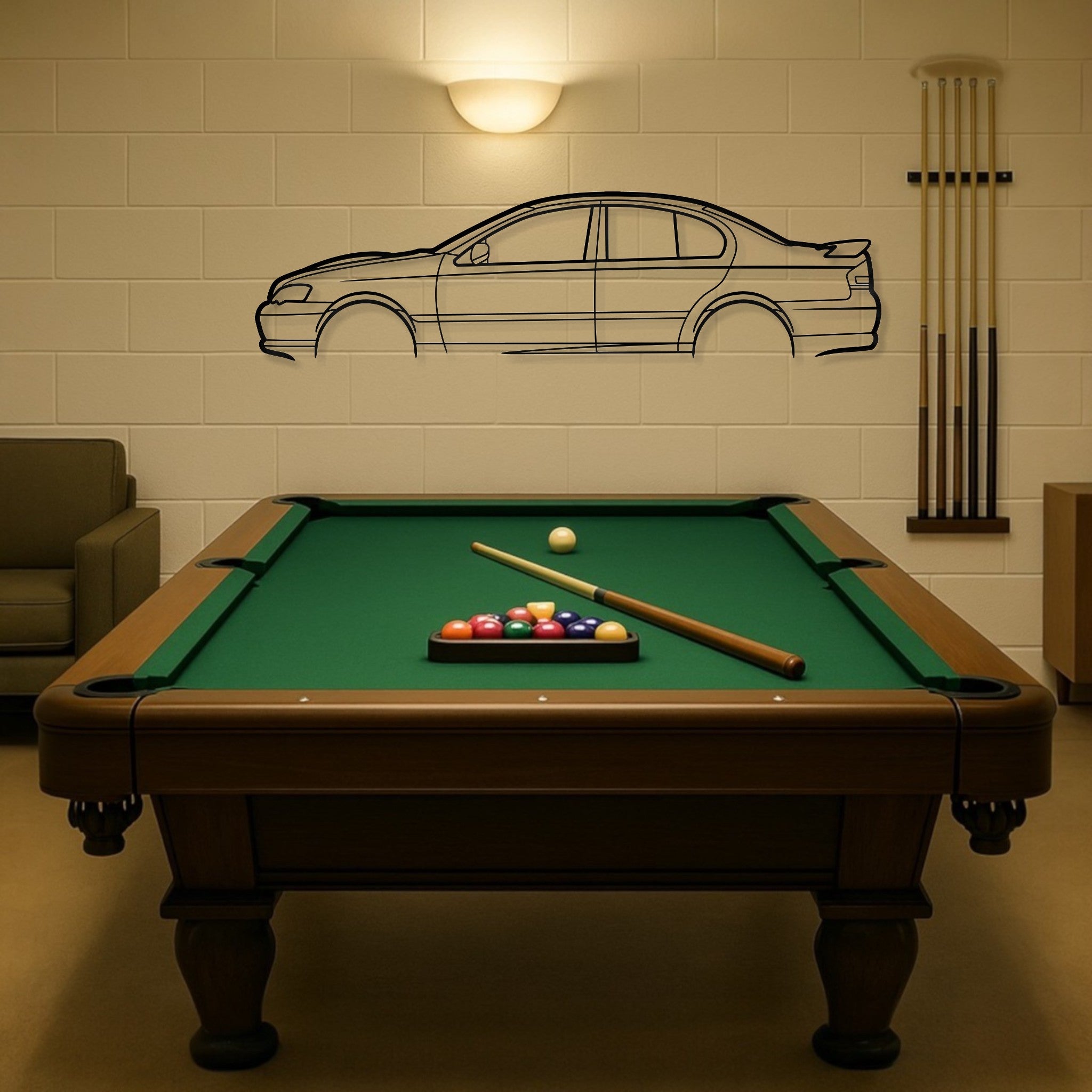 Ford Falcon BA XR8 Metal Wall Art Silhouette