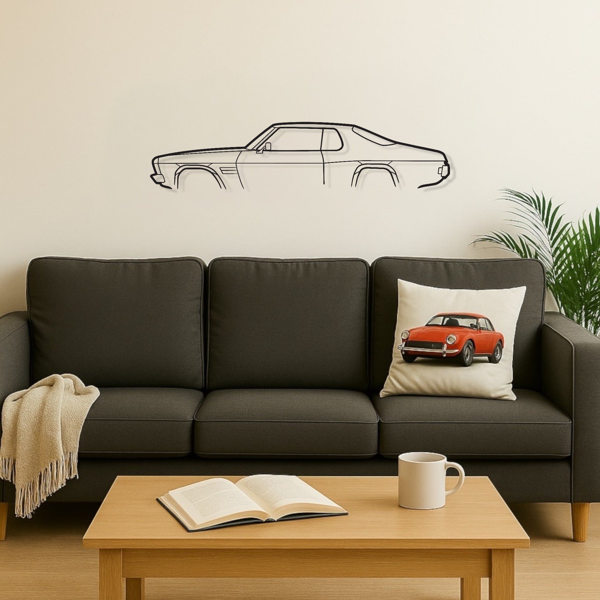 Holden HQ Monaro Metal Wall Art Silhouette