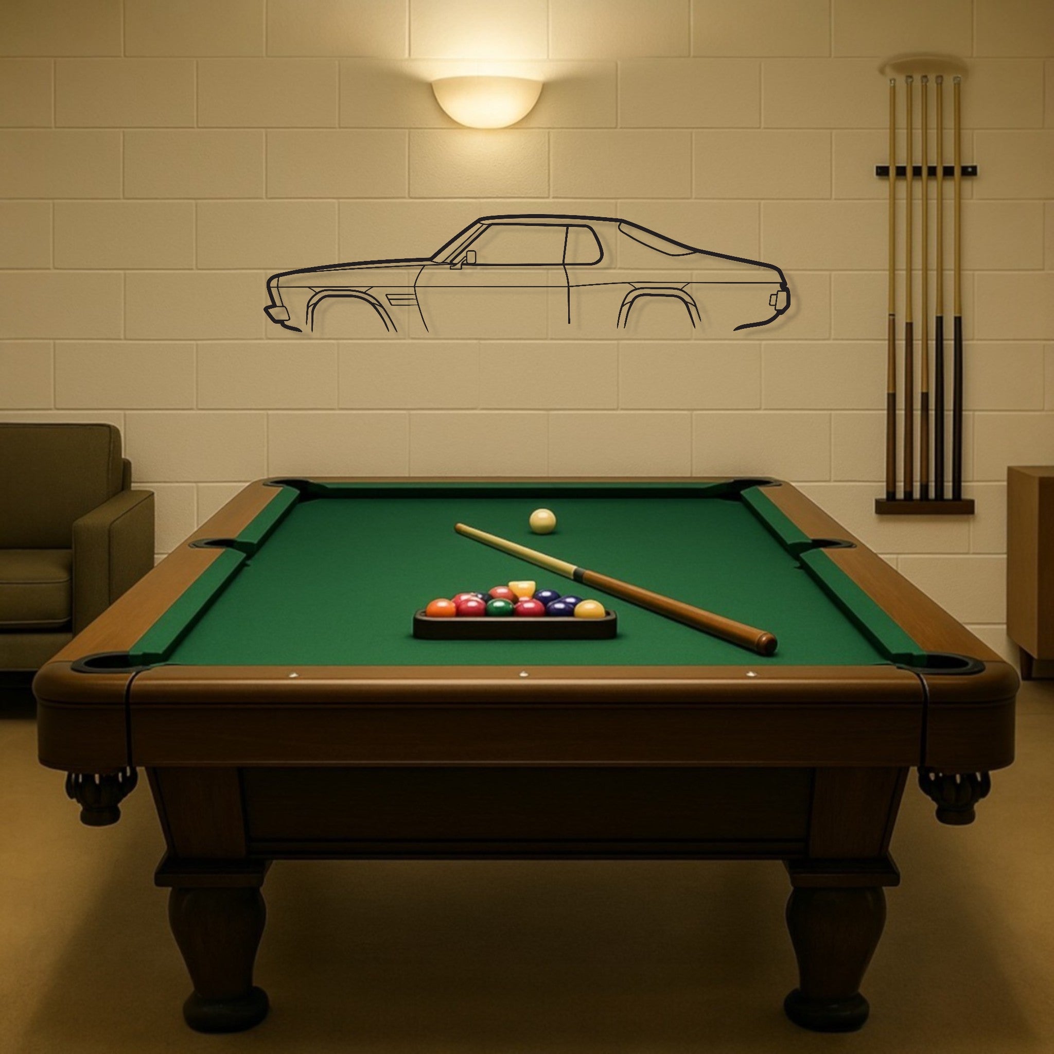 Holden HQ Monaro Metal Wall Art Silhouette
