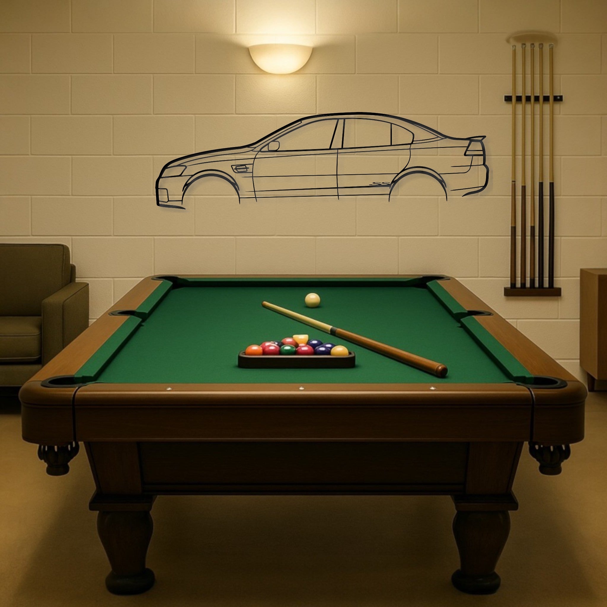 Holden Commodore VE SS Metal Wall Art Silhouette