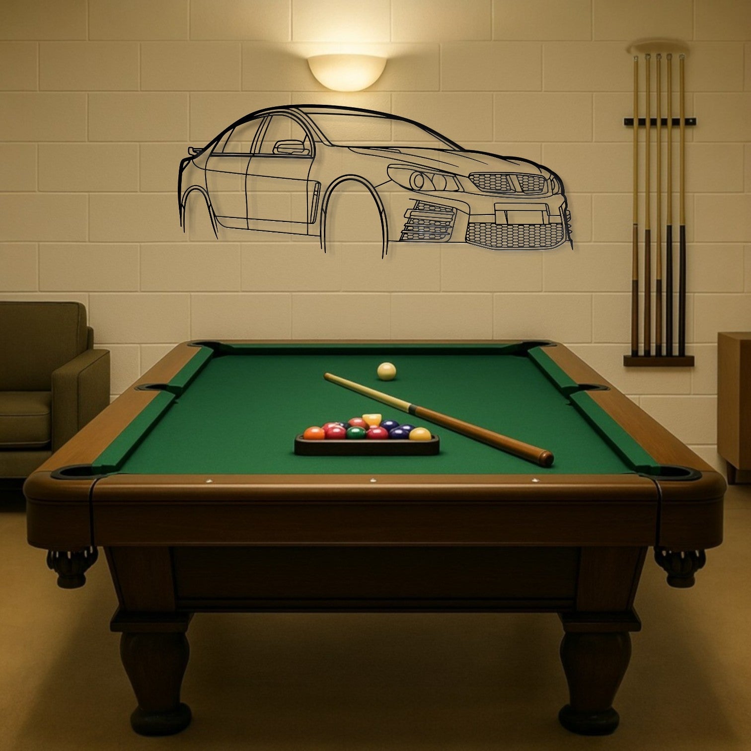 Holden Commodore VF GTS Perspective Metal Wall Art Silhouette