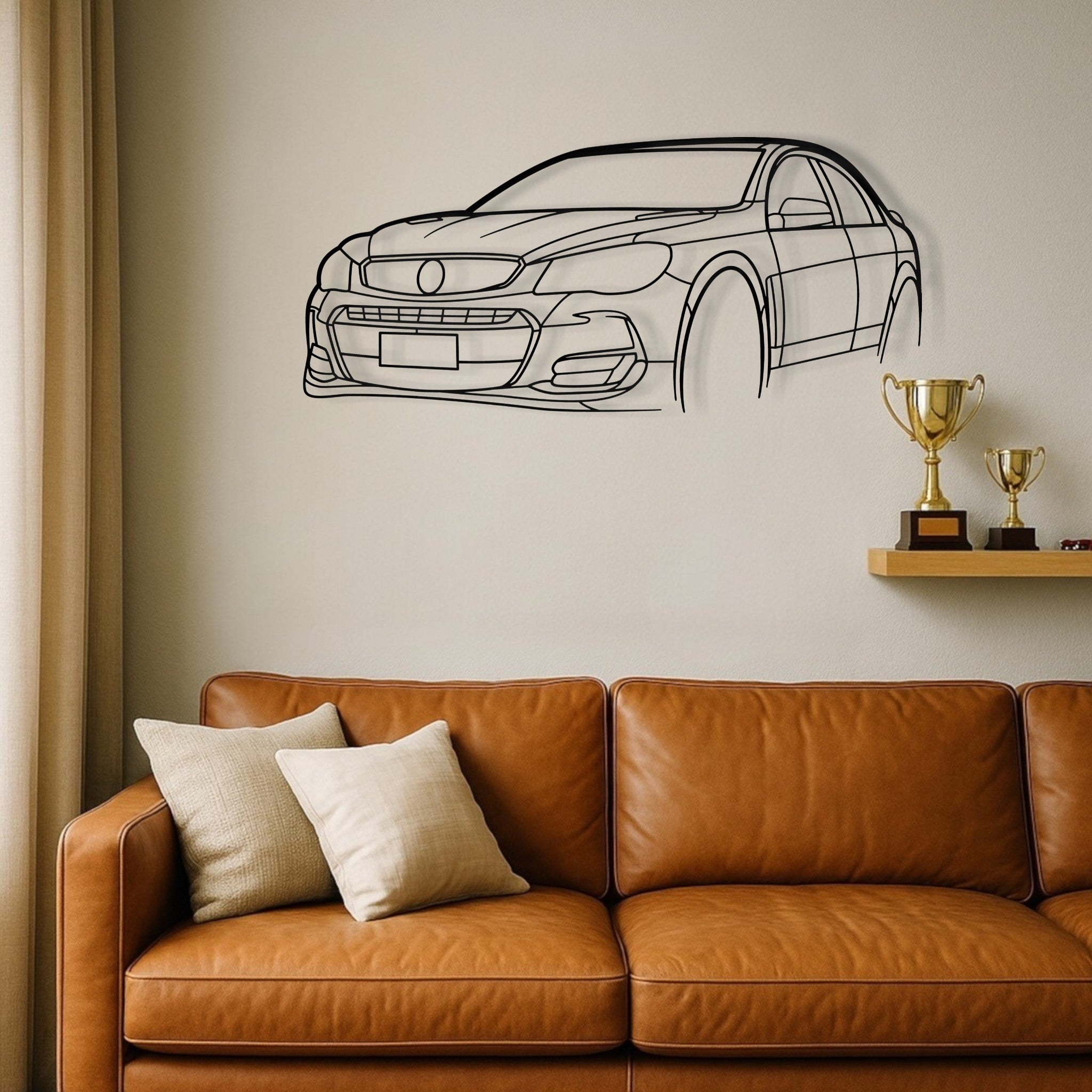 Holden Commodore VF SS Redline Perspective Metal Wall Art