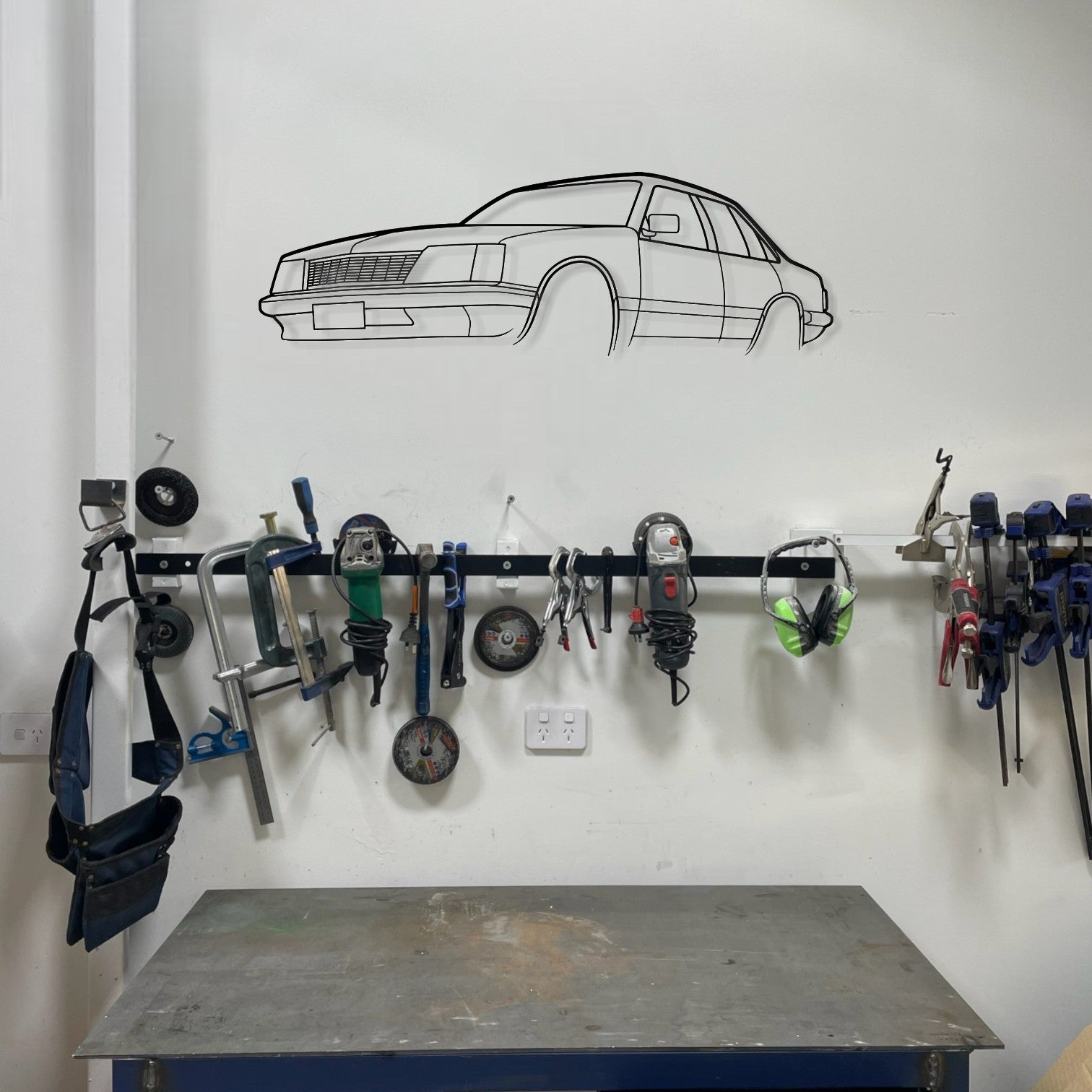 Holden Commodore VH Perspective Metal Wall Art Silhouette