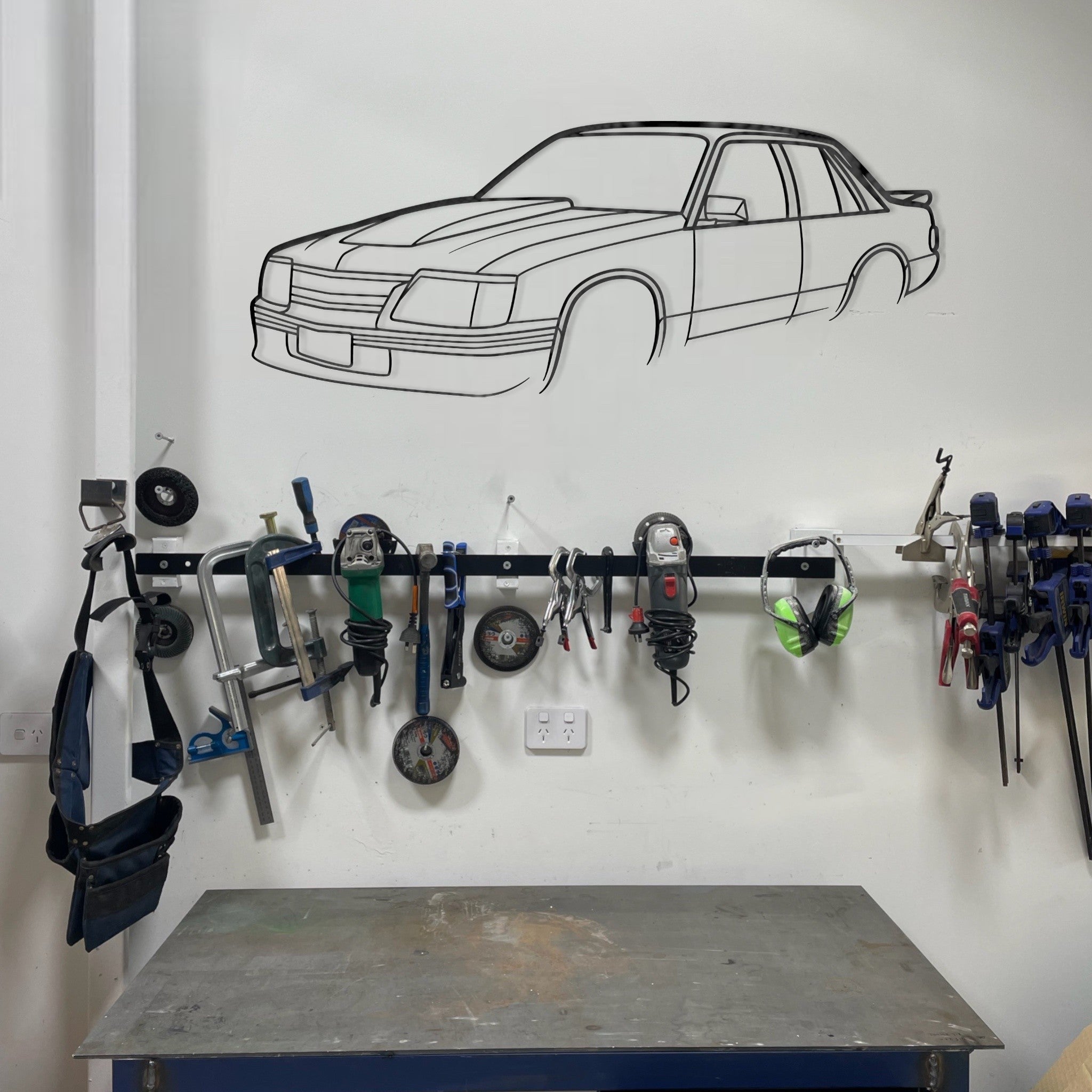 Holden Commodore VK SS Perspective Metal Wall Art Silhouette