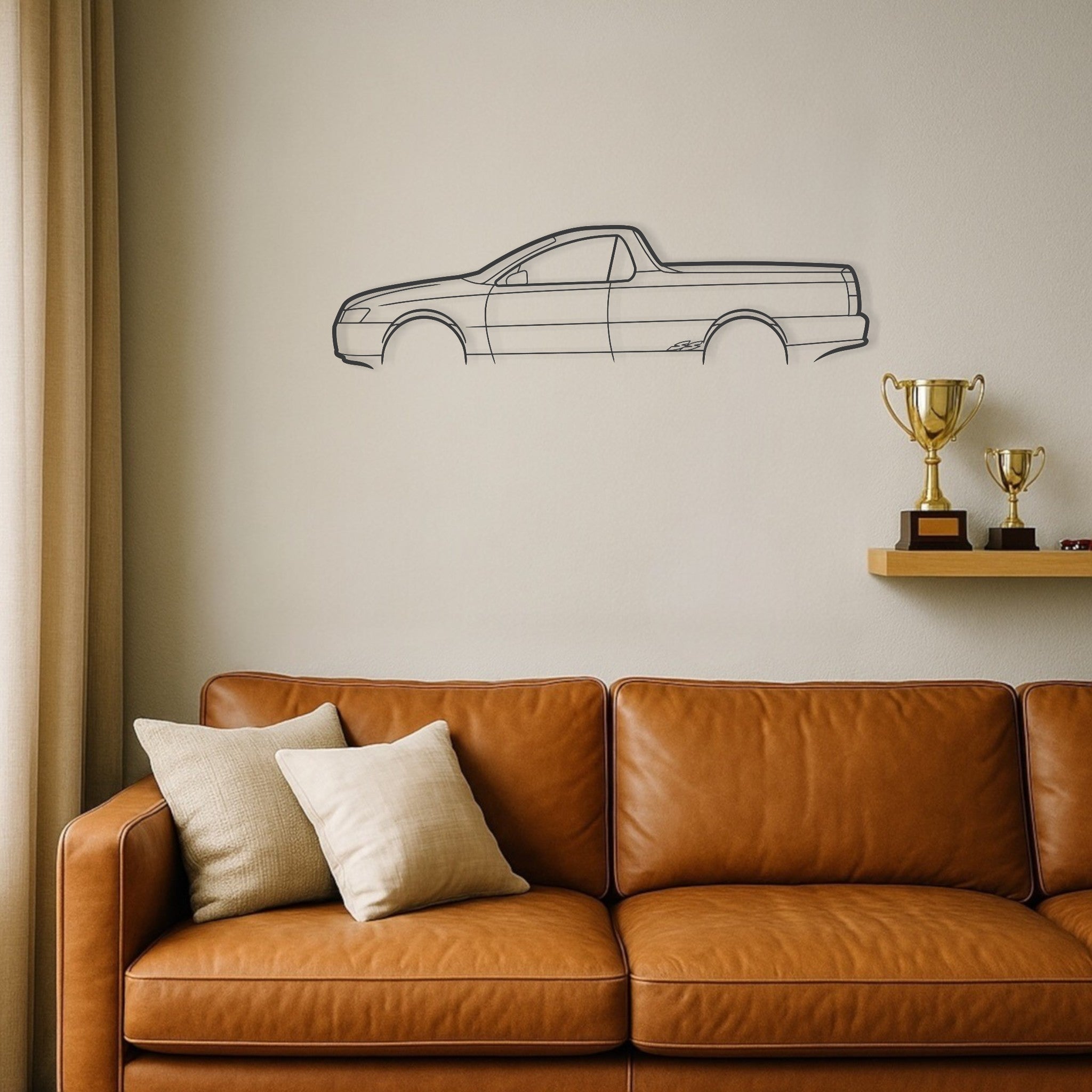 Holden Commodore VY SS Ute Metal Car Sillhouette