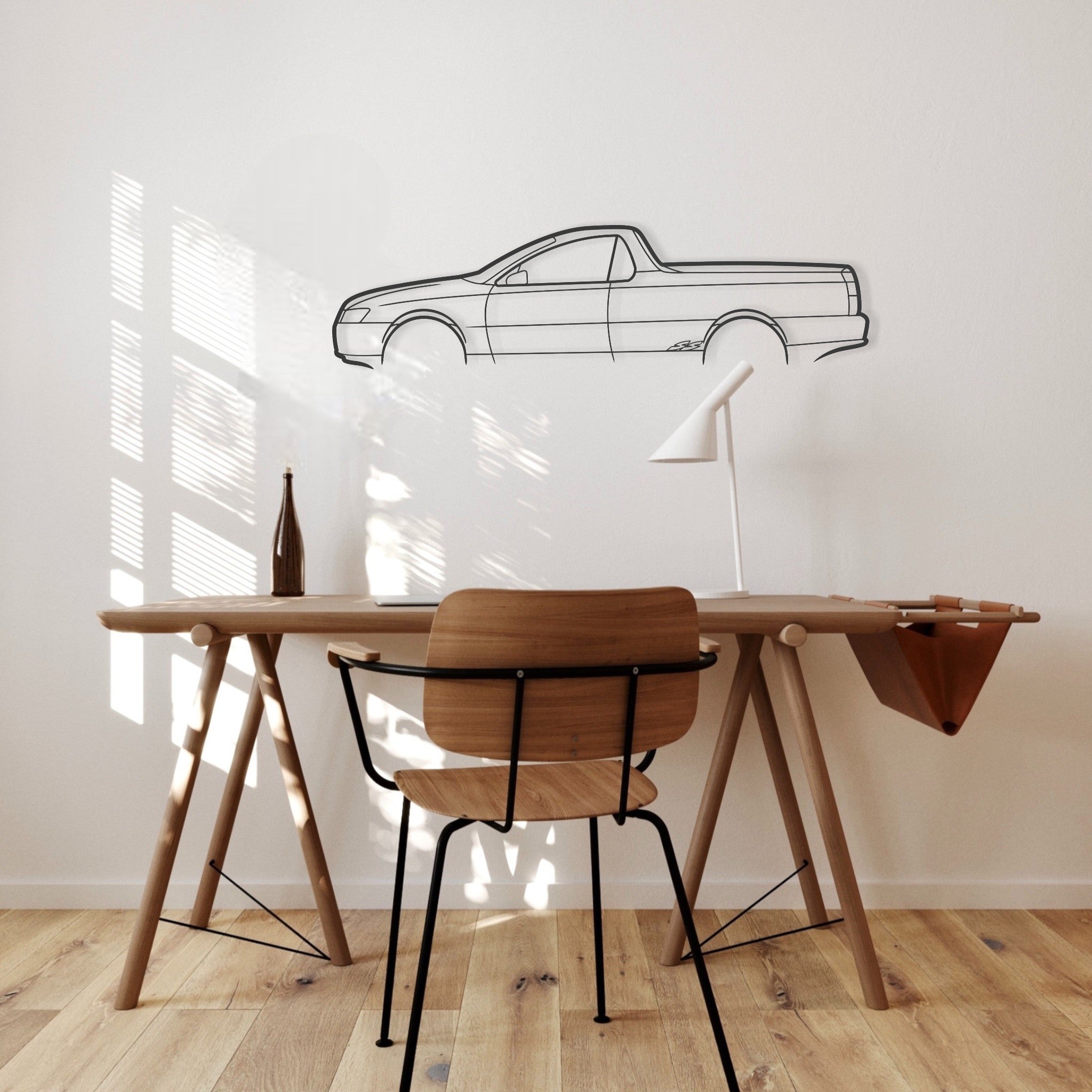 Holden Commodore VY SS Ute Metal Car Sillhouette