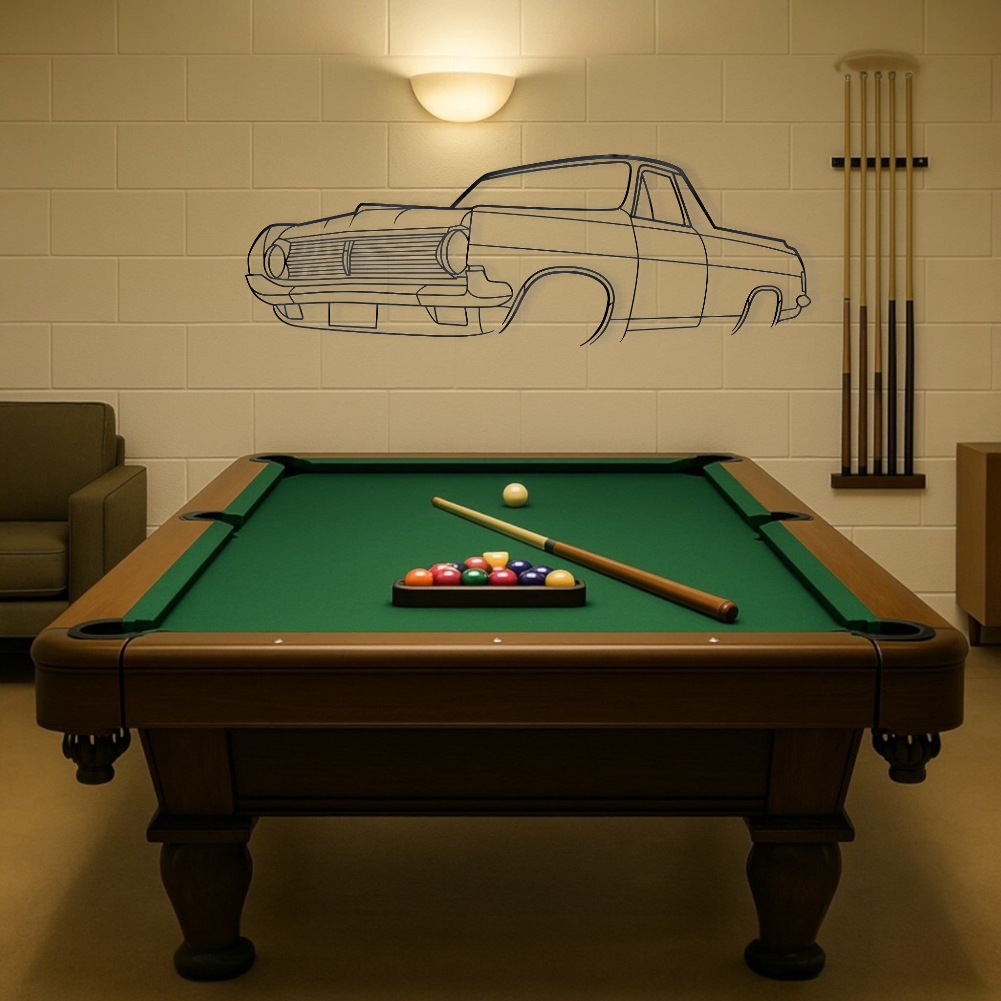 Holden HD UTE Metal Wall Art Perspective