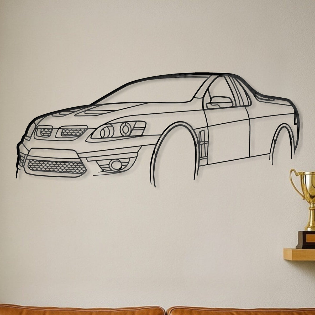 Holden VE Maloo UTE Metal Wall Art Perspective