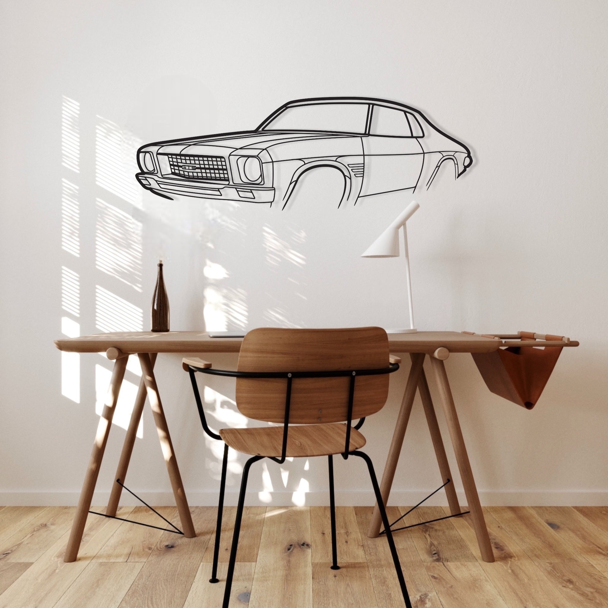 Holden HQ Monaro Perspective Metal Wall Art Silhouette