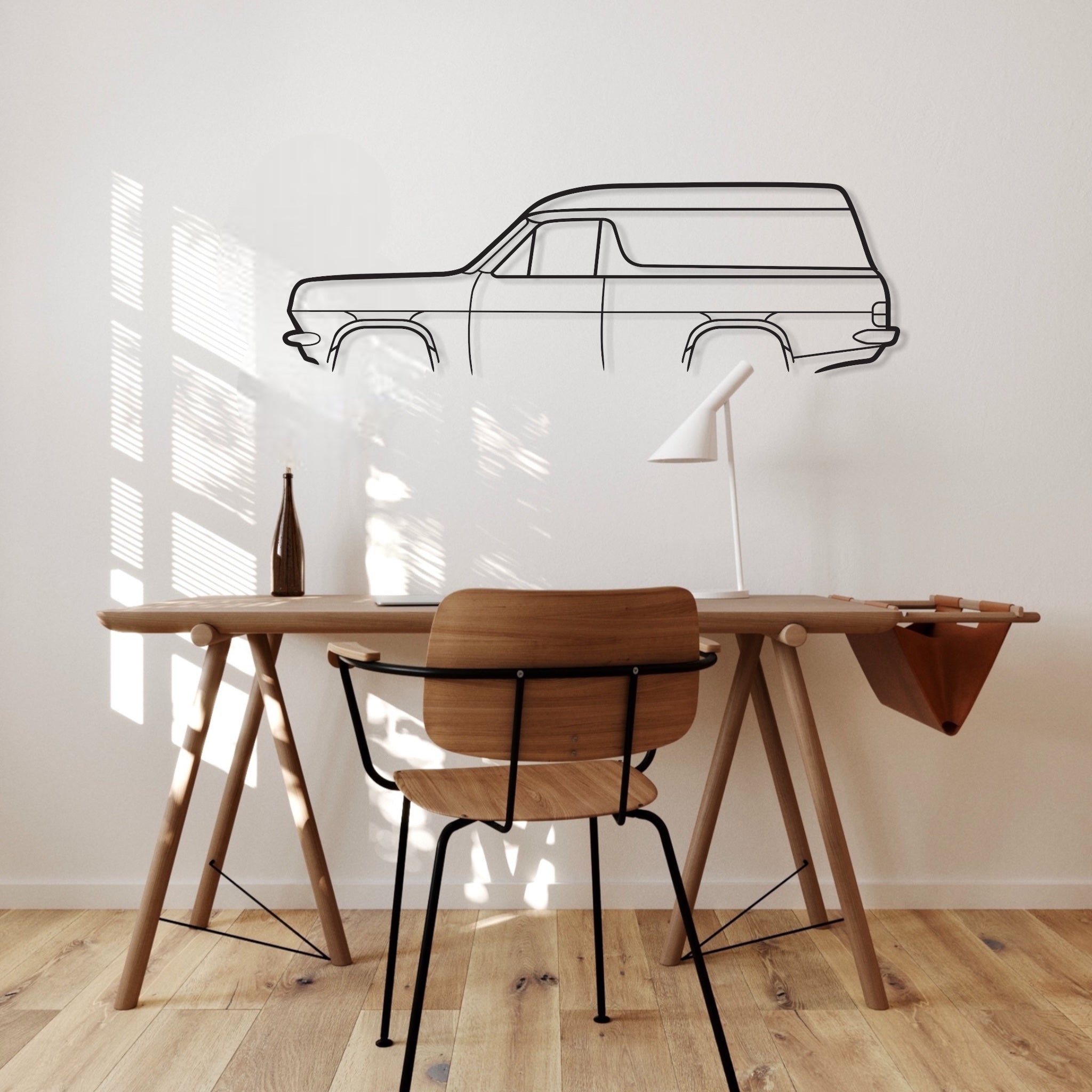 Holden HR Panel Van Metal Wall Art Silhouette