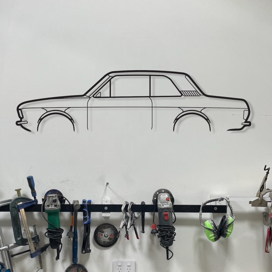 Ford Cortina MK2 2Door Metal Wall Art