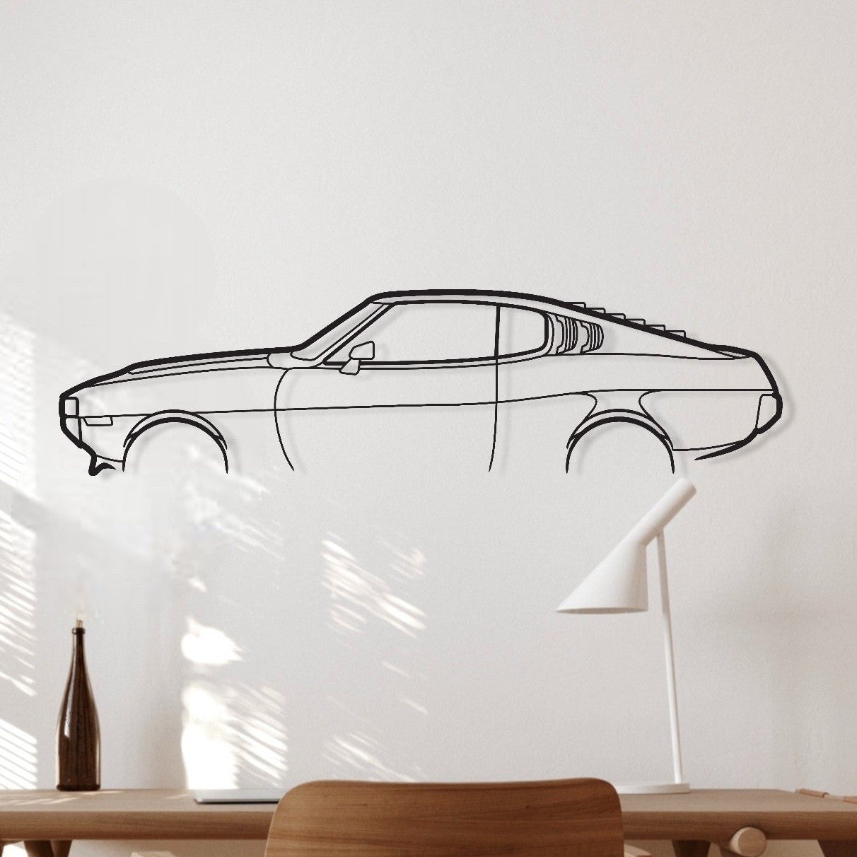 Toyota Celica RA28 Shaved Metal Wall Art Silhouette