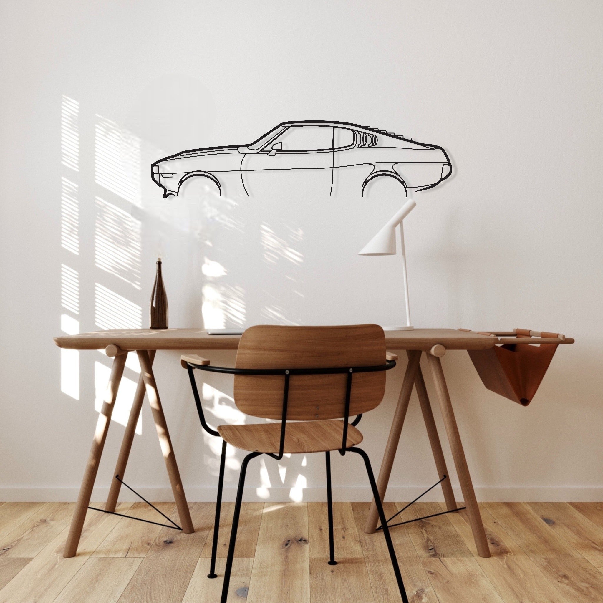 Toyota Celica RA28 Shaved Metal Wall Art Silhouette