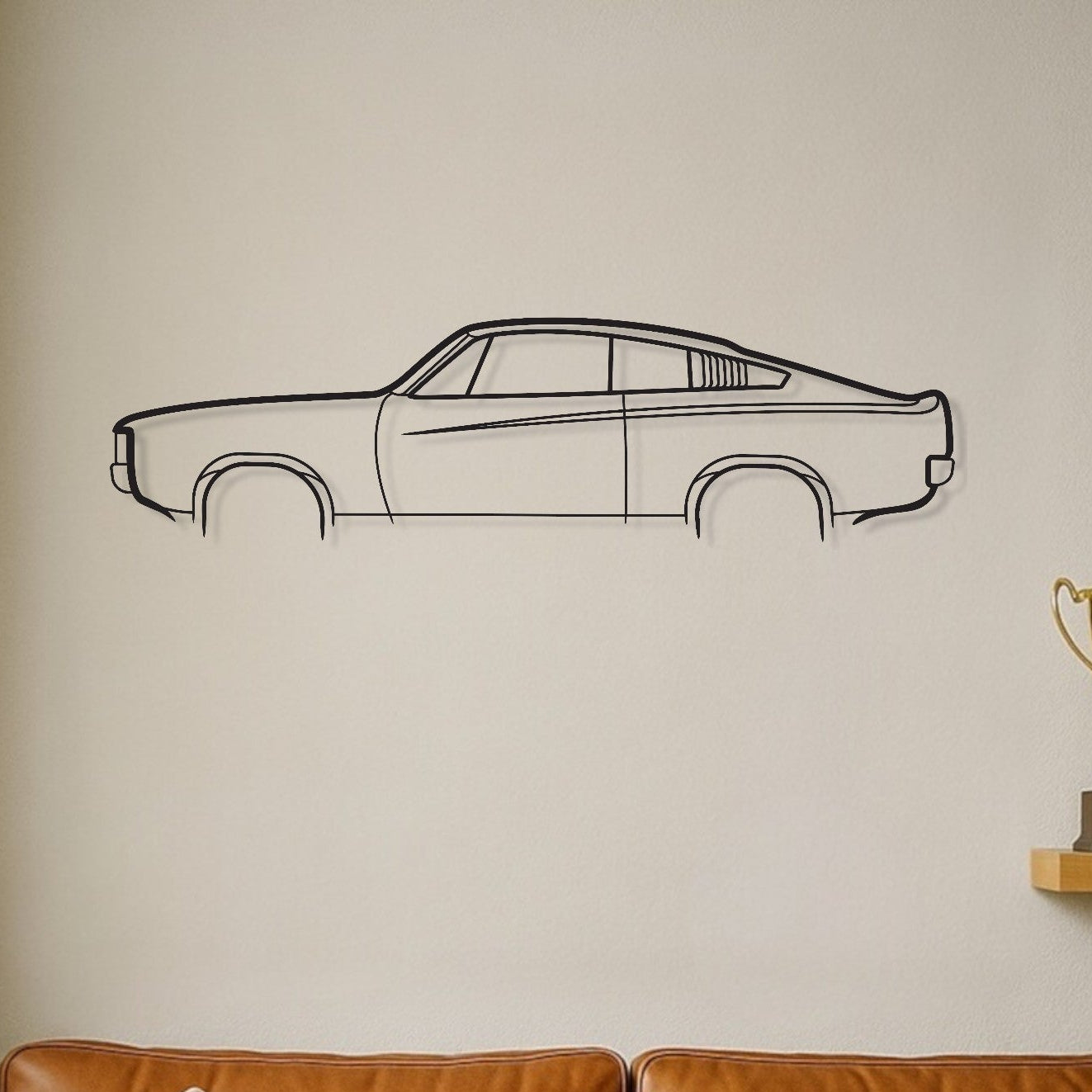 Chrysler Valiant Charger E49 Metal Wall Art Silhouette