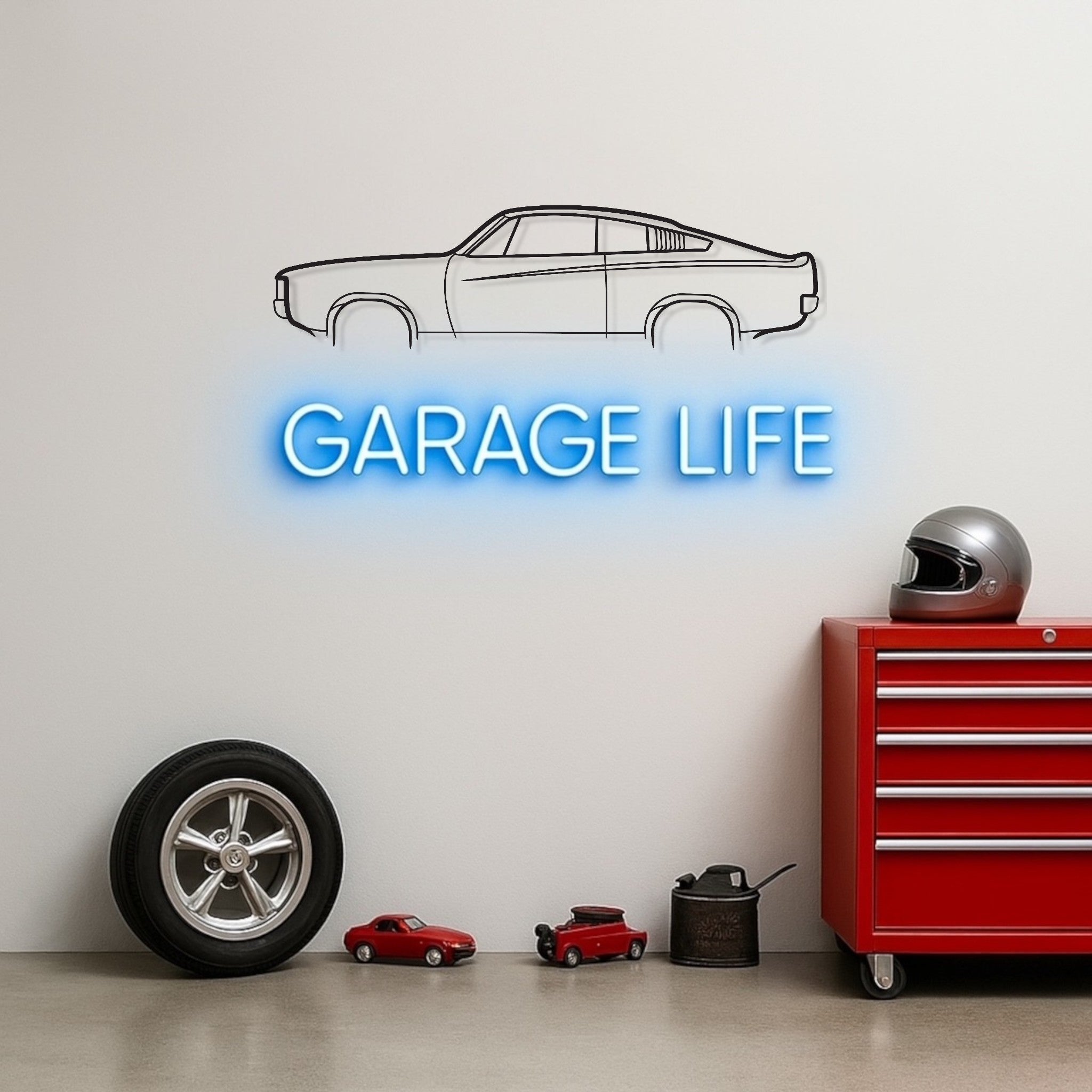 Chrysler Valiant Charger E49 Metal Wall Art Silhouette
