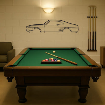 Ford Falcon XB GT (Hardtop) 1973 Metal Wall Art Silhouette
